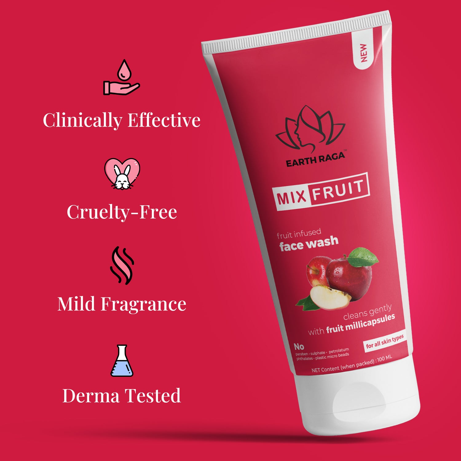 Anti Hairfall Shampoo and Mix Fruit Face Wash Combo | Strengths hair & prevents breakage | Deeply cleanses your scalp |Cleanses pores deeply |Gives clearer, soft and supple skin