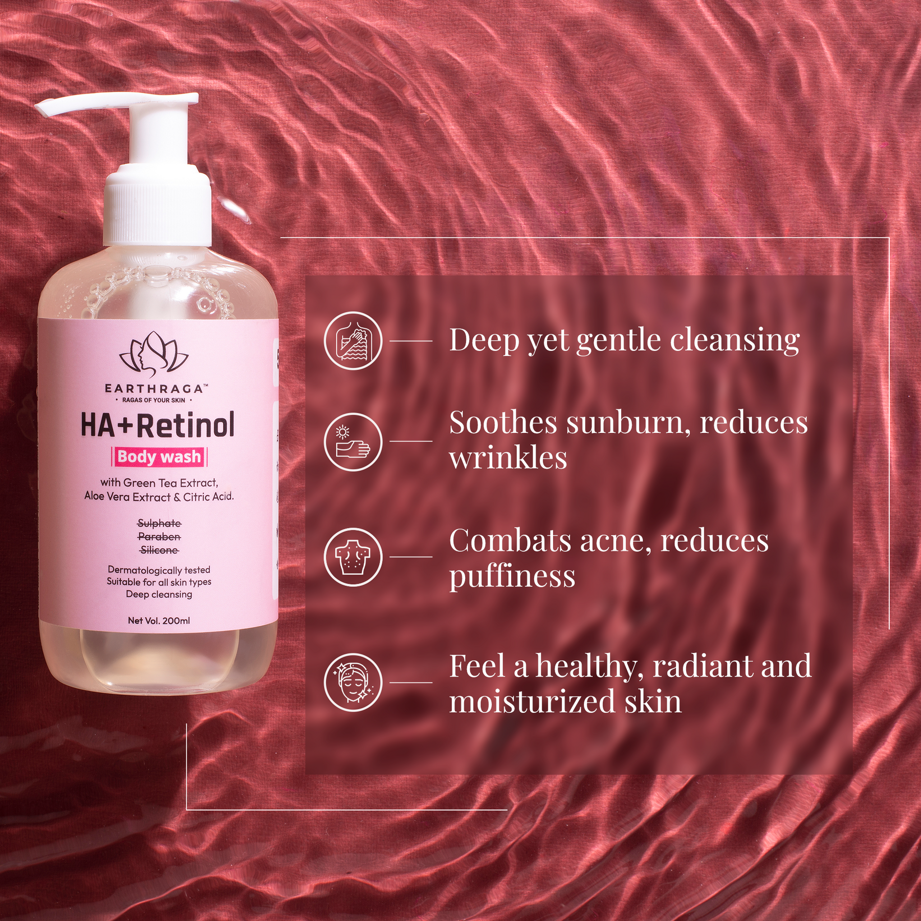 Body Wash Combo - HA+Retinol, Vitamin C and Salicylic Acid + Coffee Body Wash Clears | Clear Clogged Pores Effectively | Makes Skin Tight & Firm | Promotes Even Skin-Tone | Boost Skin Elasticity | Fights Dark Spots | Soothes Sunburn & Redness