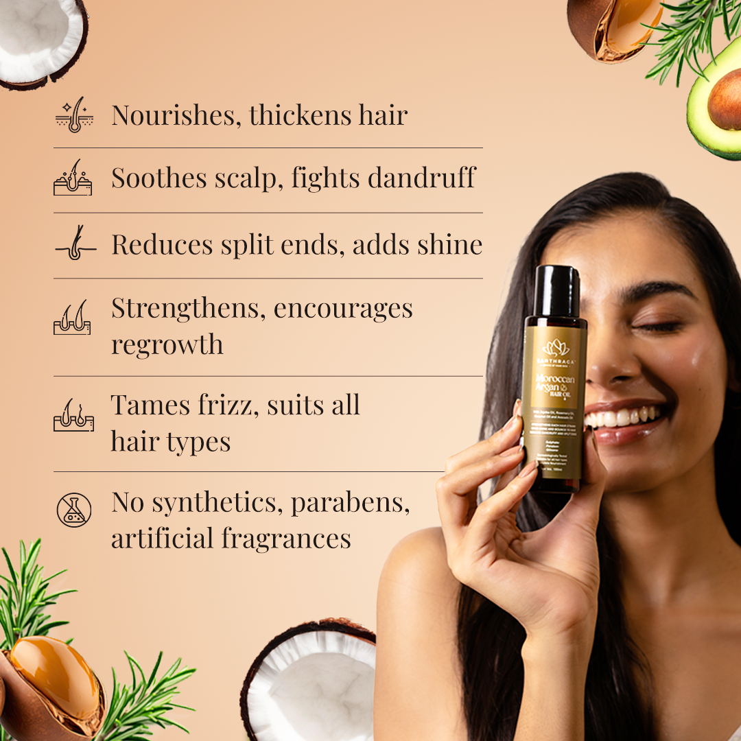 Hair Oil Combo- Onion, Bhringraj and Moroccan Argan Hair Oil - | Strengthens Hair Roots & Prevents Hair Fall | Adds Shine To Hair | Reactivates Hair Follicles | Enhances Hair Volume | Deeply Nourishes Hair Roots | Effective For Frizzy & Brittle Hair |