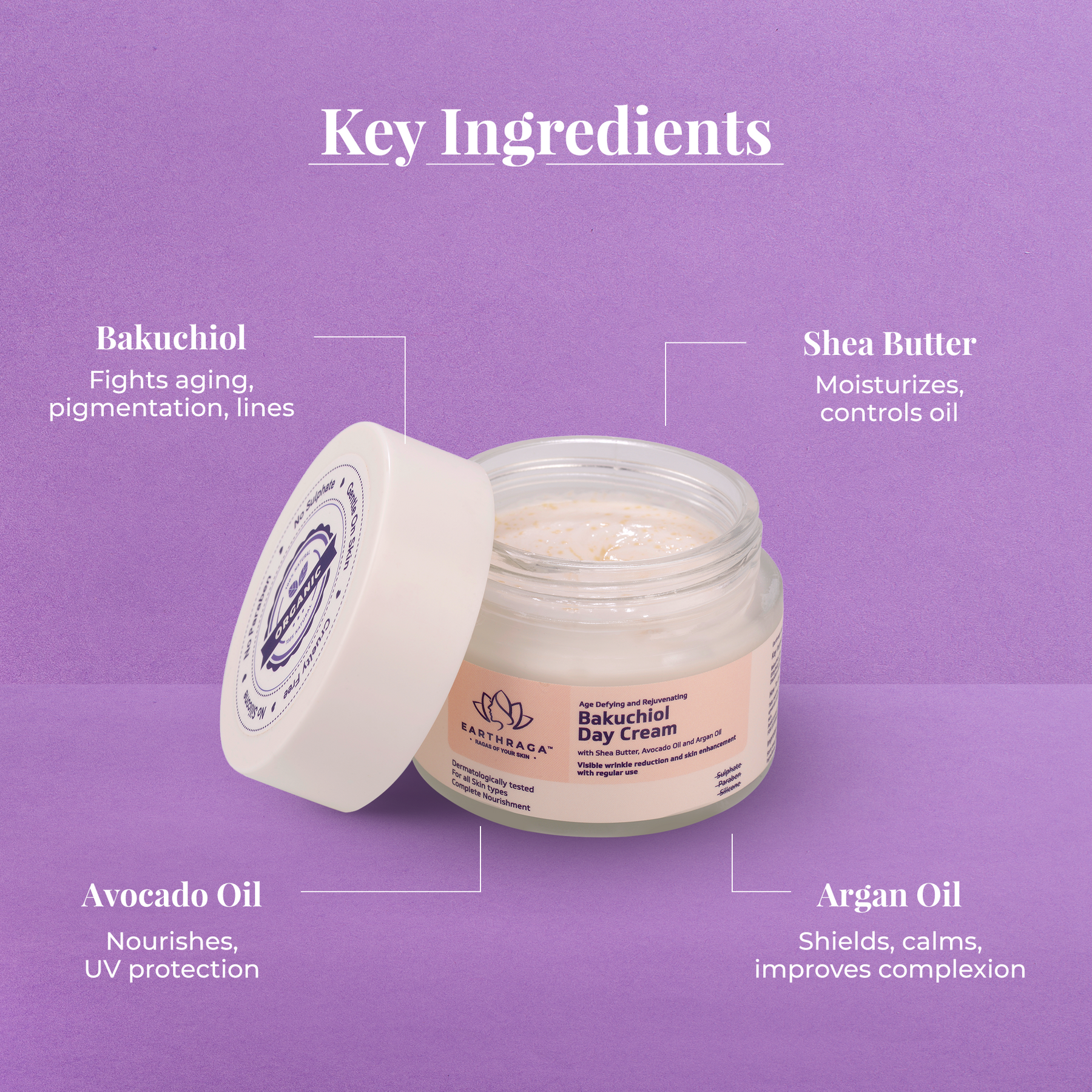 Day Cream Combo- Age Defying and Rejuvinating Bakuchiol Day Cream + Youth Glow Kumkumadi Day Cream