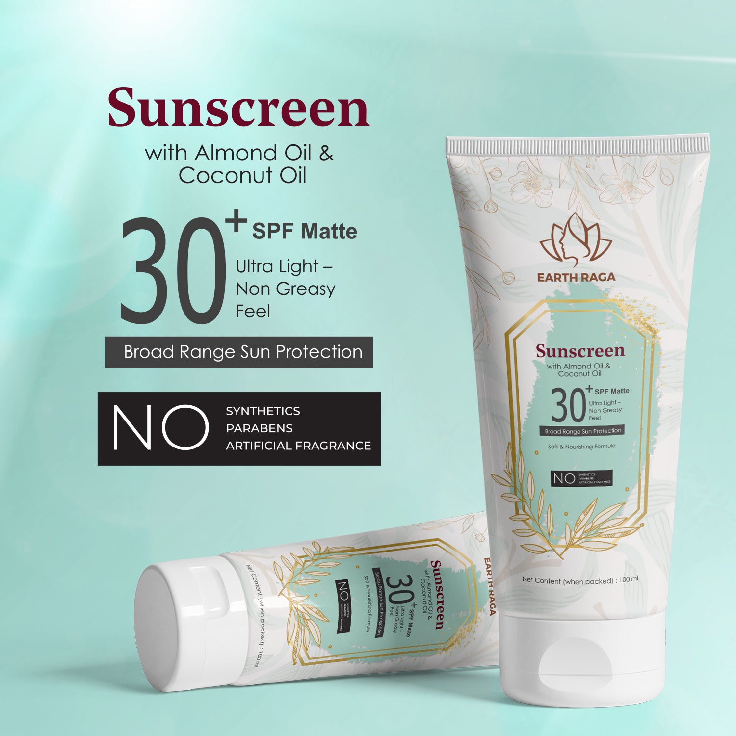 Vitamin E, Hyaluronic Acid (HA) & Raspberry Oil Sunscreen and Almond & Coconut Oil Sunscreen Combo