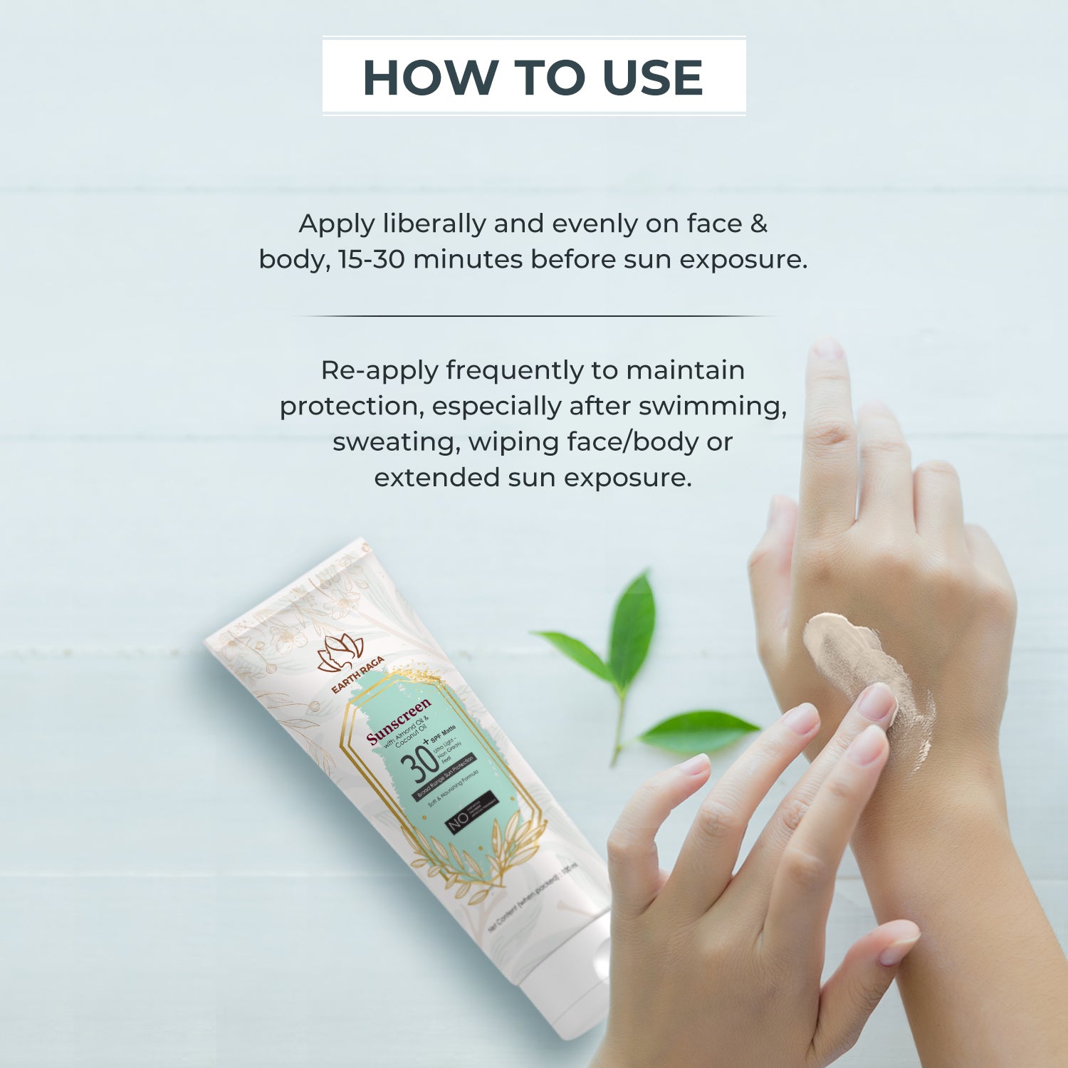Almond & Coconut Oil Sunscreen |Repairs Sun Damage | Improves Skin Tone | Makes Skin Firm & Tight |30+ SPF Matte | 100gms