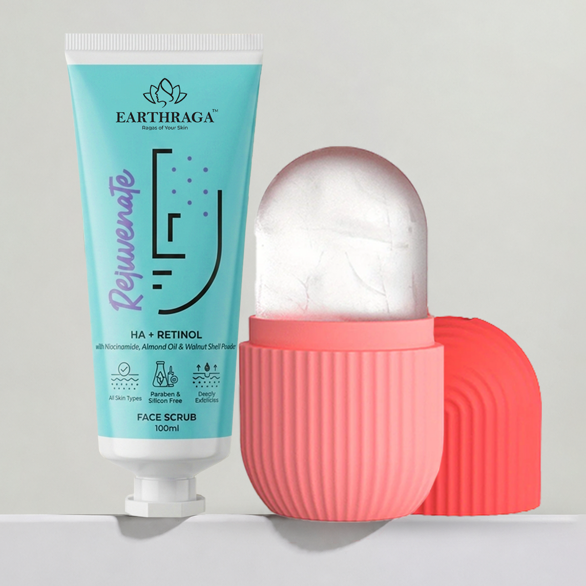 Retinol Face Scrub + Ice Roller Free