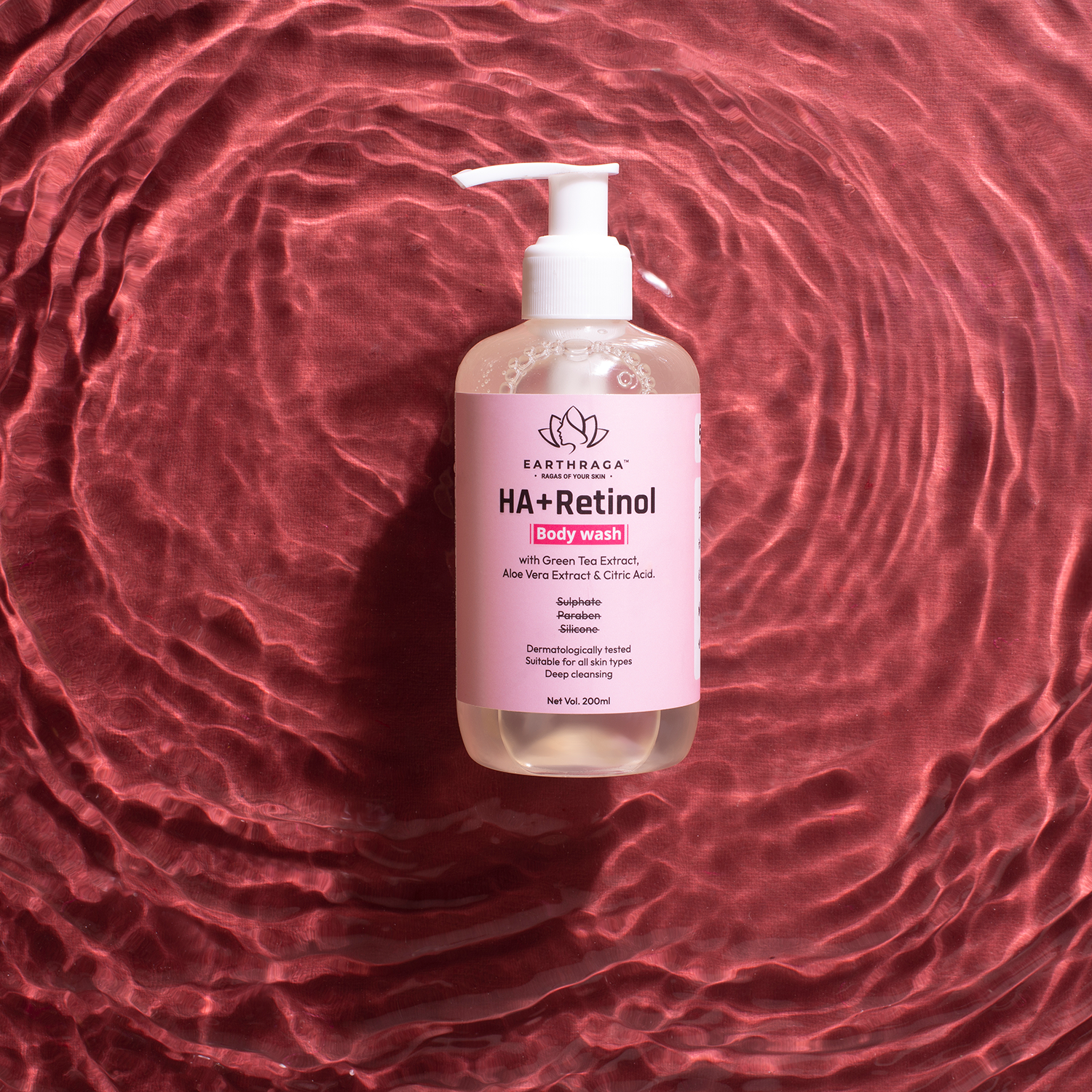 Retinol Body Wash with Hyaluronic Acid for skin elasticity | Cleanse Deeply | Boost Skin Elasticity | Fights Dark Spots | Soothes Sunburn & Redness | 200ml