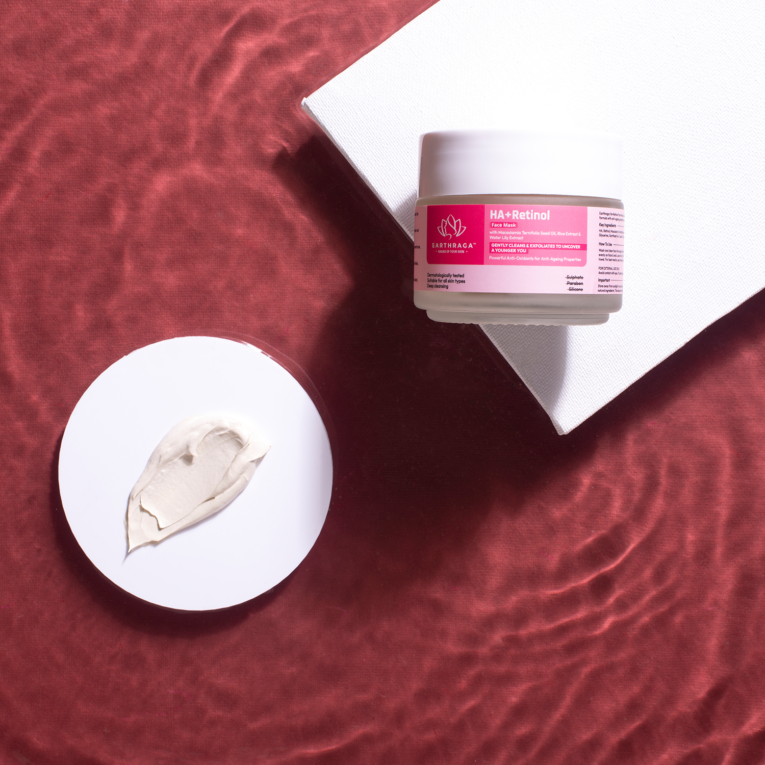 HA + Retinol Face Mask | Reduces Fine Lines & Wrinkles | Boosts Collagen Production | Clears Skin Texture | 100gm