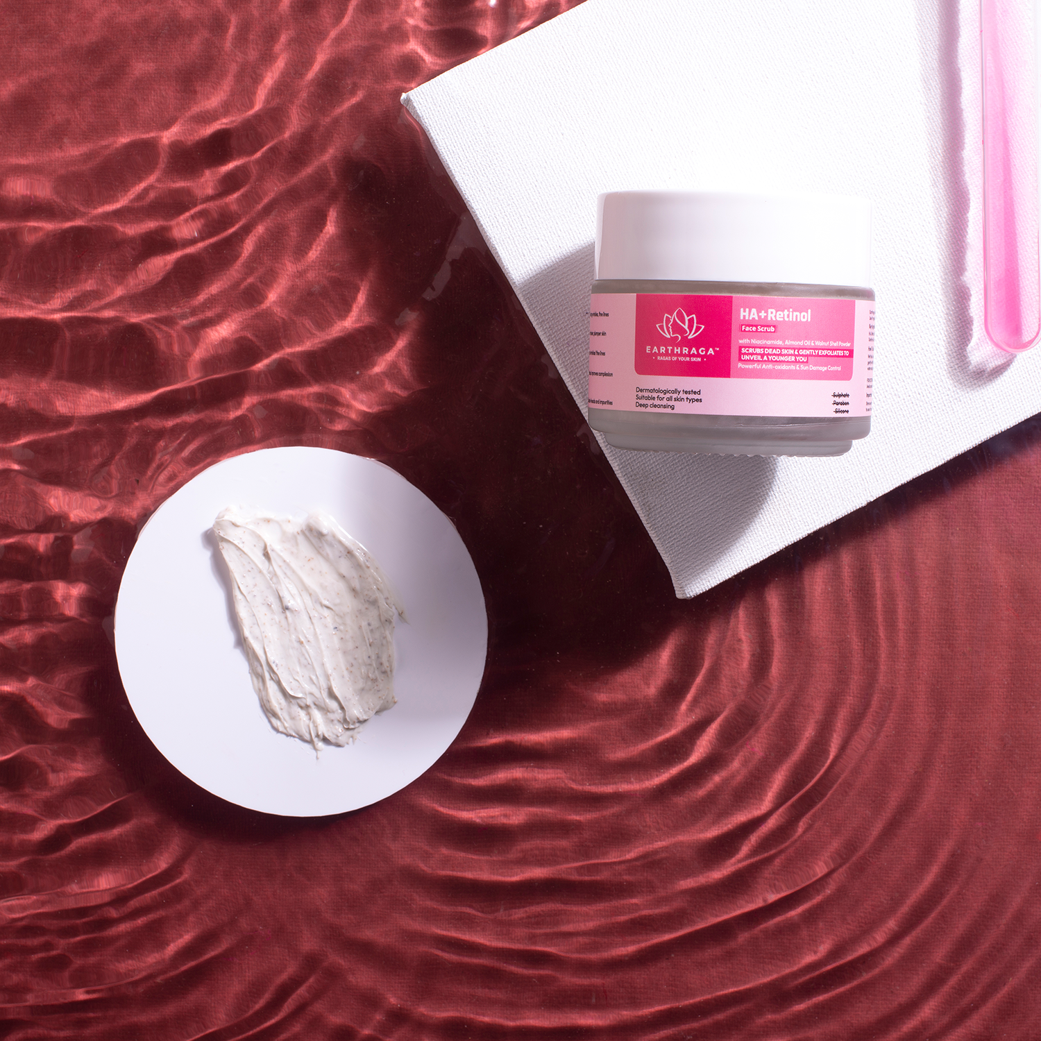 HA + Retinol Face Scrub | Clears Clogged Pores | Fades Wrinkles | Brightens Skin | Removes Tan | 100ml