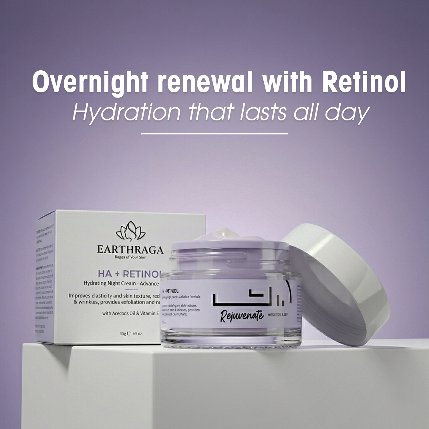 HA+Retinol Advanced Night Cream with Squalane & Vitamin E| 50.0 gm