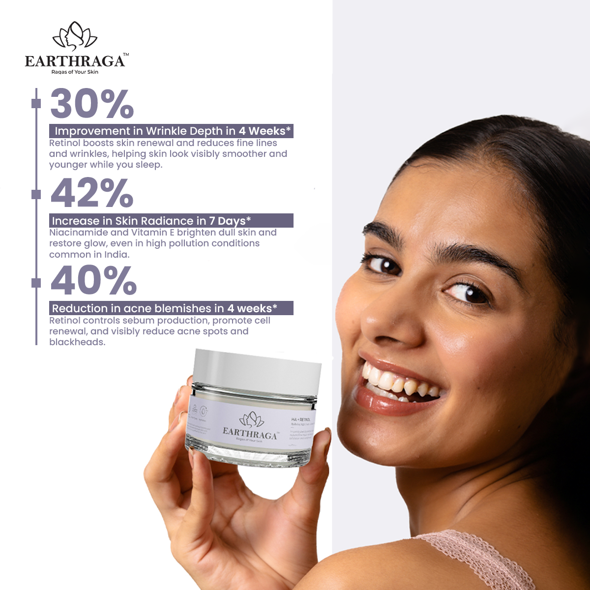 HA+Retinol Advanced Night Cream with Squalane & Vitamin E| 50.0 gm