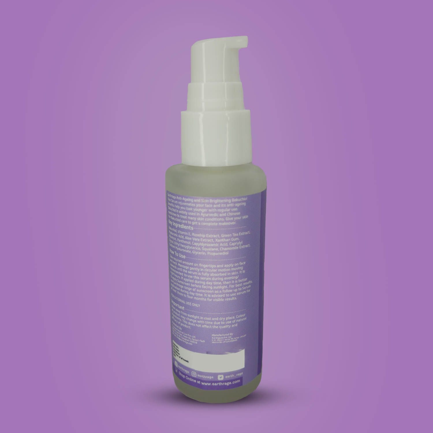 Bakuchiol Face Serum | Treats Fine Lines & Wrinkles | Repairs Skin | Minimizes Pores | Reduces Pigmentation | 30ml