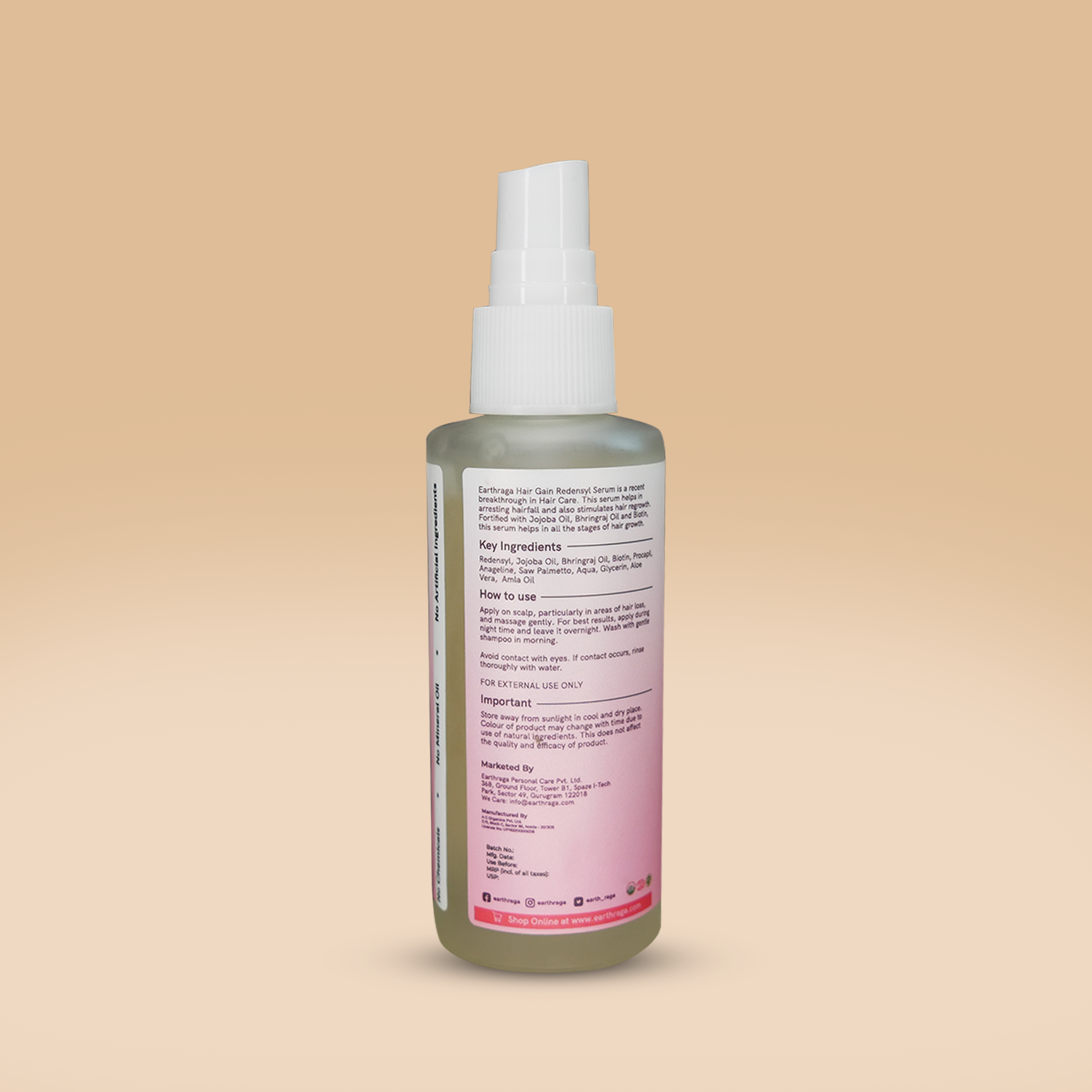 Hair Gain Redensyl Serum | Reduces Hair Fall | Fights Dandruff | Stimulates Hair Growth | Increases Hair Density | 50ml