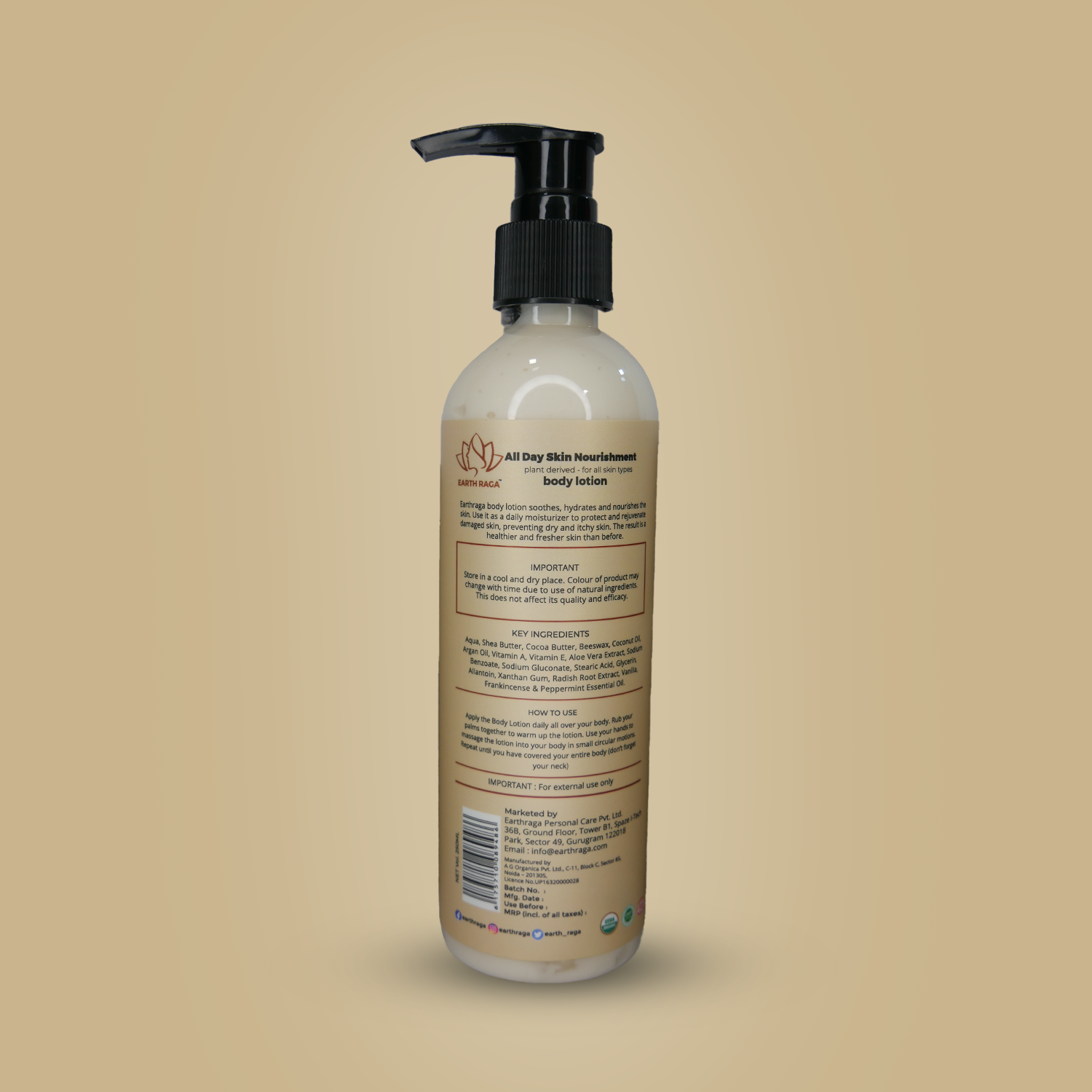 Vanilla Body Lotion | Nourishes & Moisturizes Skin | Rich In Antioxidants | Soothes Redness & Itchiness | 250gms