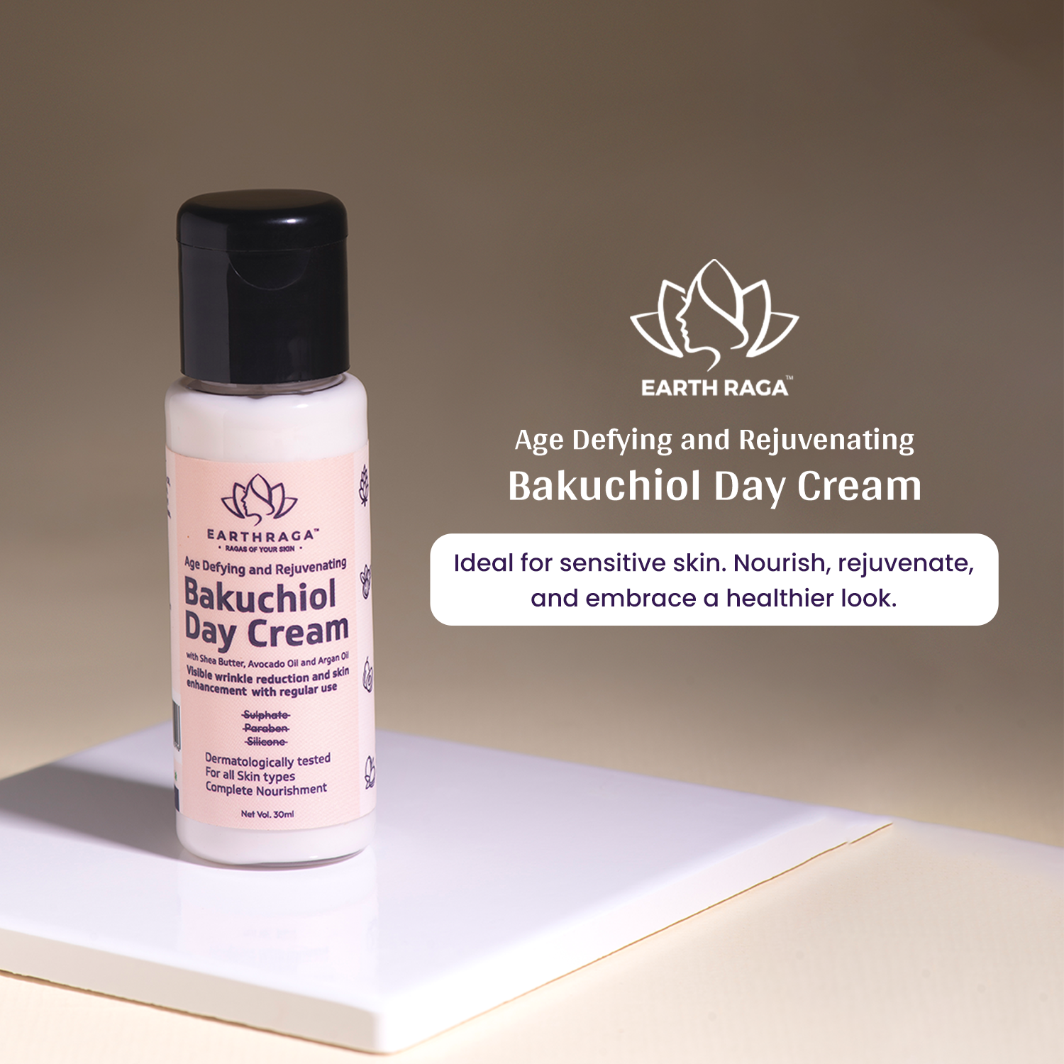 Age Defying and Rejuvenating Bakuchiol Day Cream 30gm | Improves Skin Elasticity & Reduce Wrinkles | Moisturizes Skin | Minis