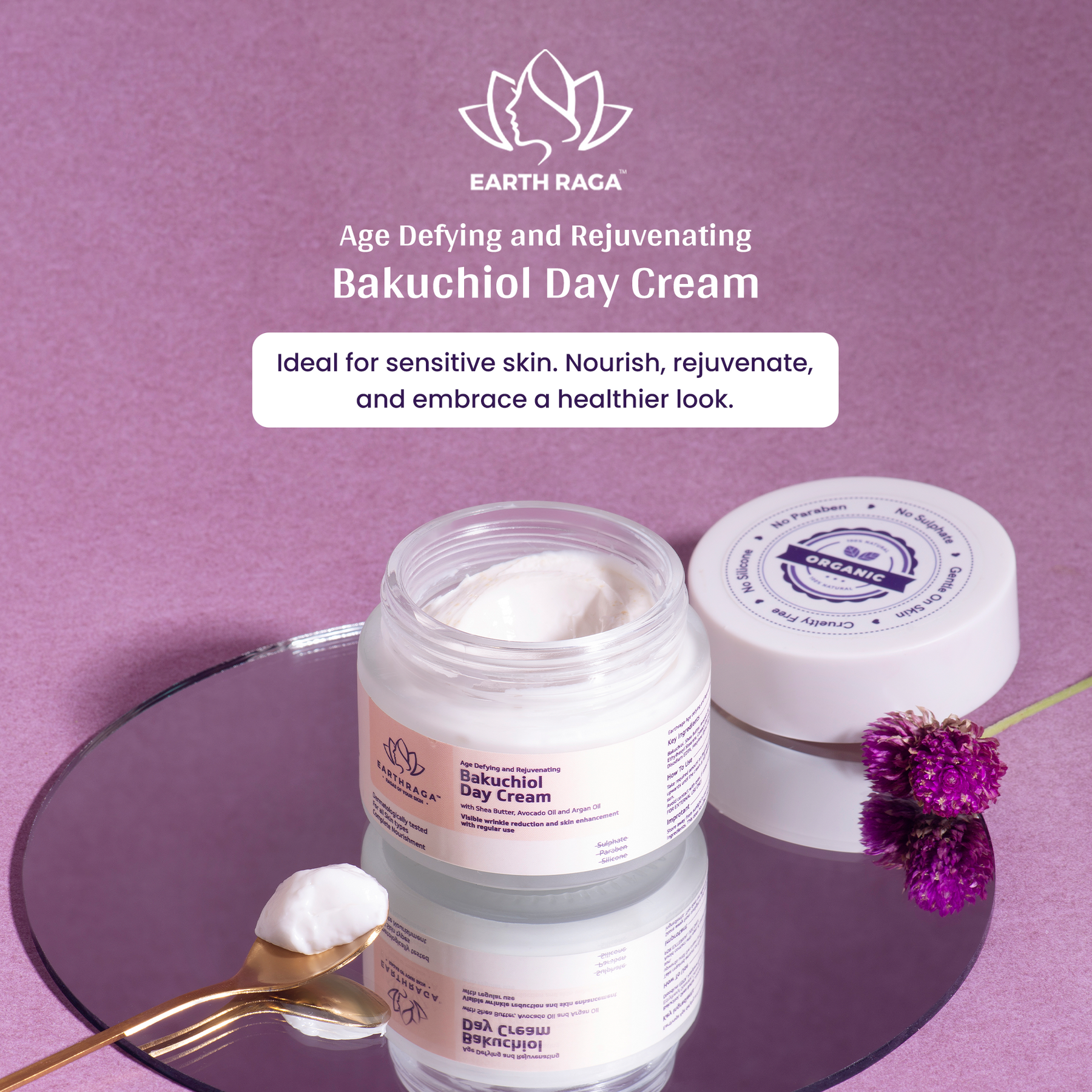 Age Defying and Rejuvenating Bakuchiol Day Cream | Improves Skin Elasticity & Reduce Wrinkles | Moisturizes Skin | 100gm