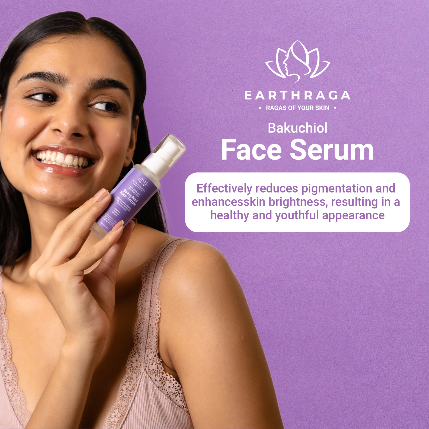 Bakuchiol Face Serum | Treats Fine Lines & Wrinkles | Repairs Skin | Minimizes Pores | Reduces Pigmentation | 30ml