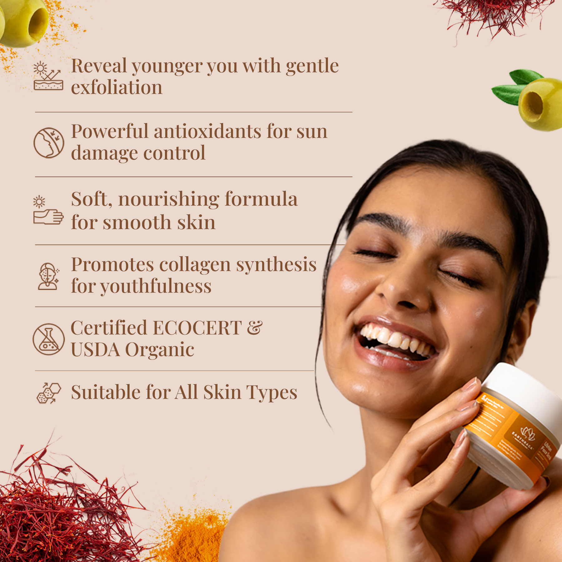 Ubtan + Turmeric Face Scrub | Removes Impurities & Blackheads | Treats Acne & Dark Spots | 100ml