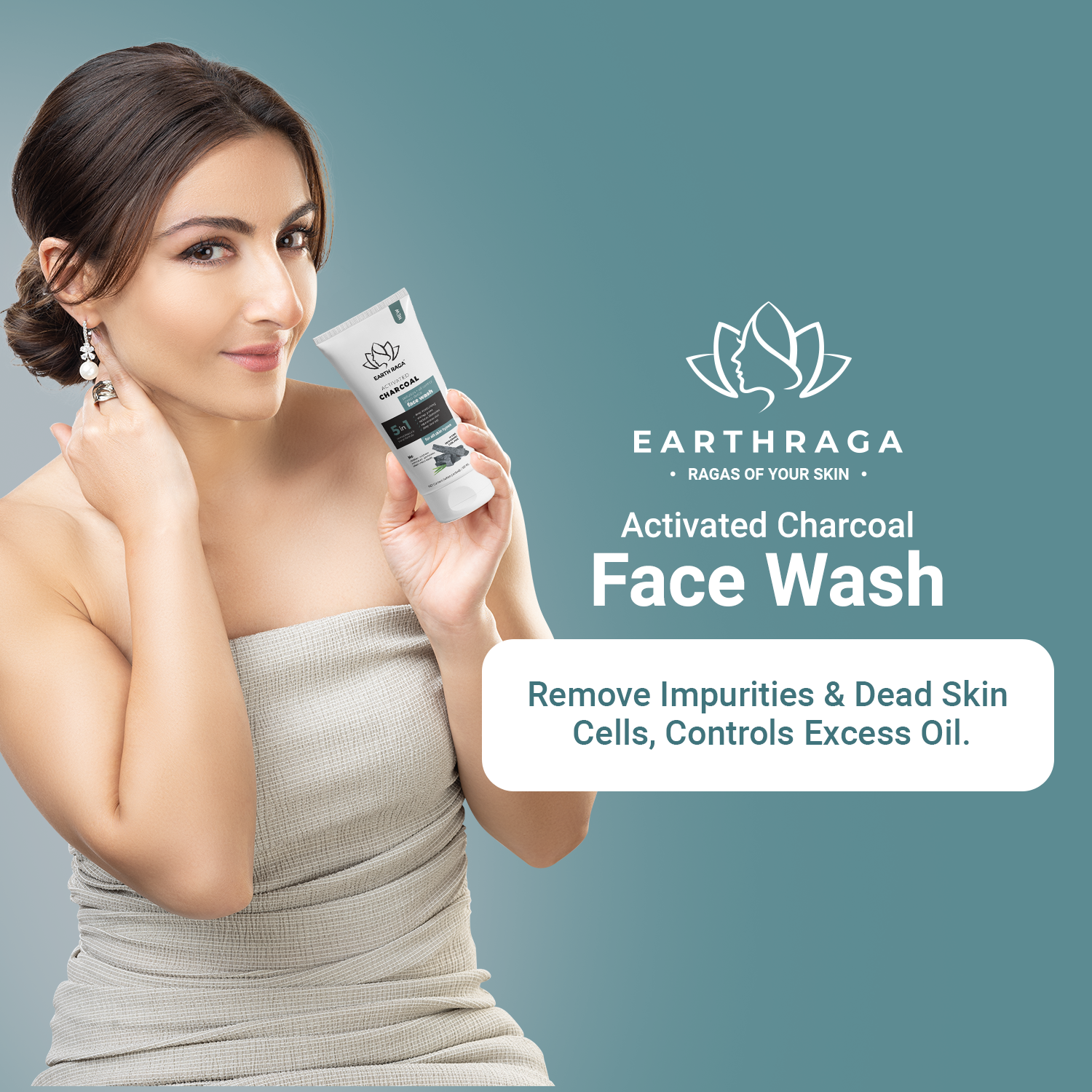 Activated Charcoal Facewash | Removes Impurities & Dead Skin Cells | Controls Excess Oil | 100ml