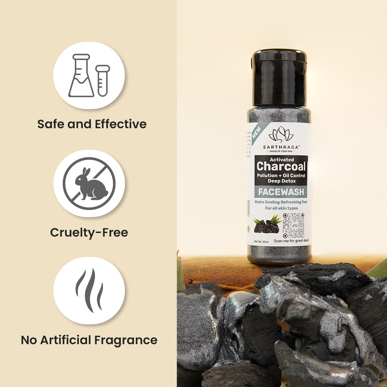 Activated Charcoal Facewash | 30 ml