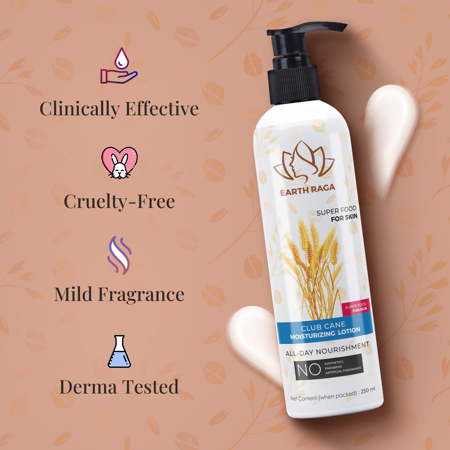 Coconut Body Lotion (250 ml) | Club Cane Body Lotion (250 ml) | Vanilla Body Lotion (250 ml) | Luscious Honey Lip Balm (4 gm) - Super Hot Limited Time Deal