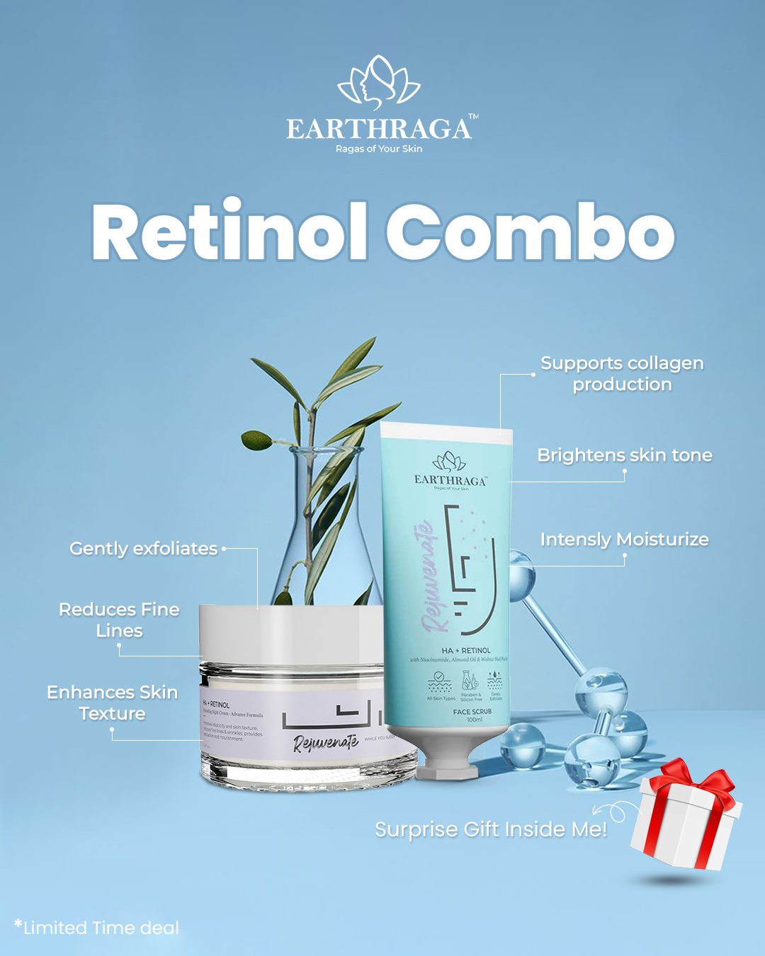 Retinol Combo - Advanced Night cream 50gm + Scrub 100ml