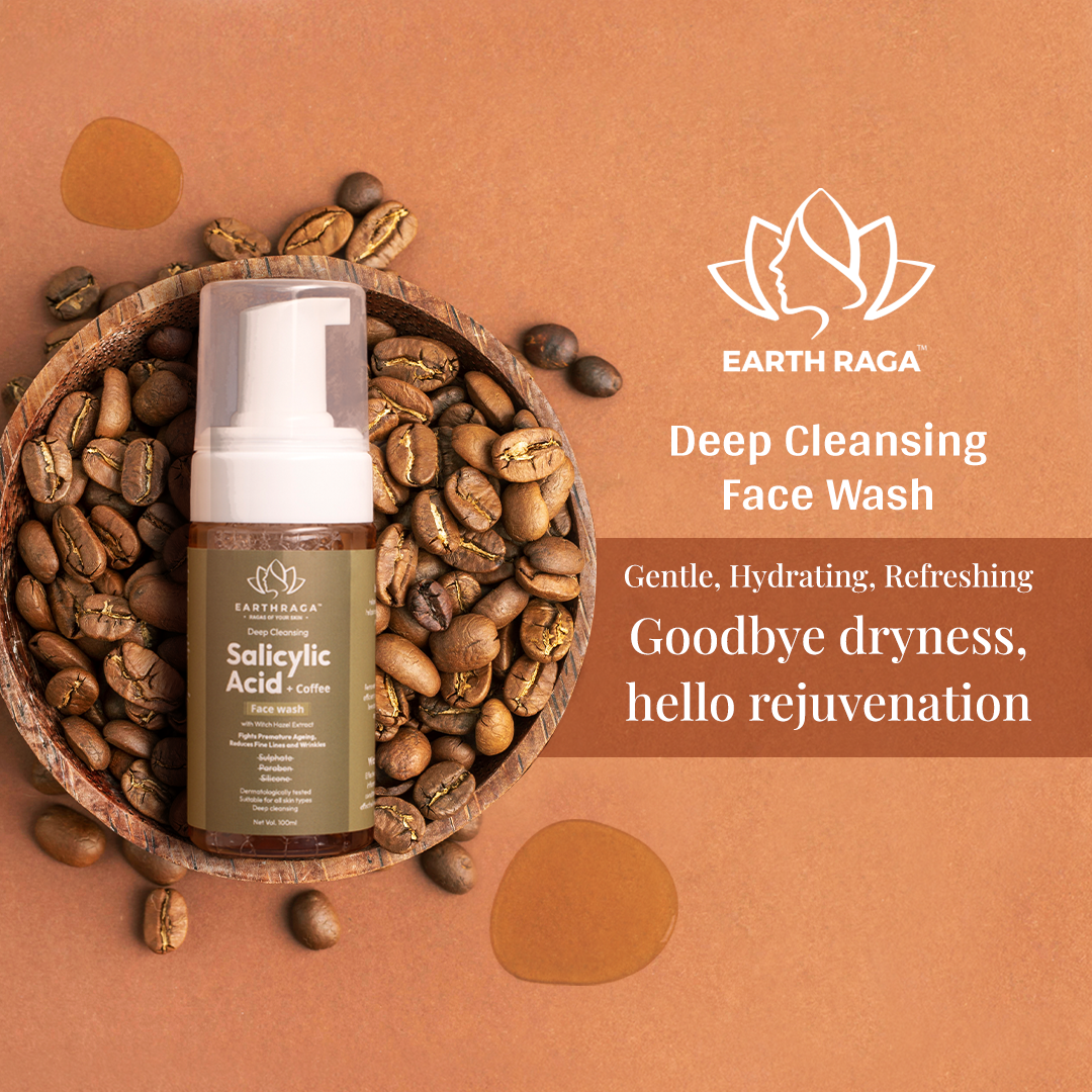 Deep Cleansing Salicylic Acid + Coffee Foaming Face Wash | Exfoliating Cleanser | Removes Blackheads | 100ml