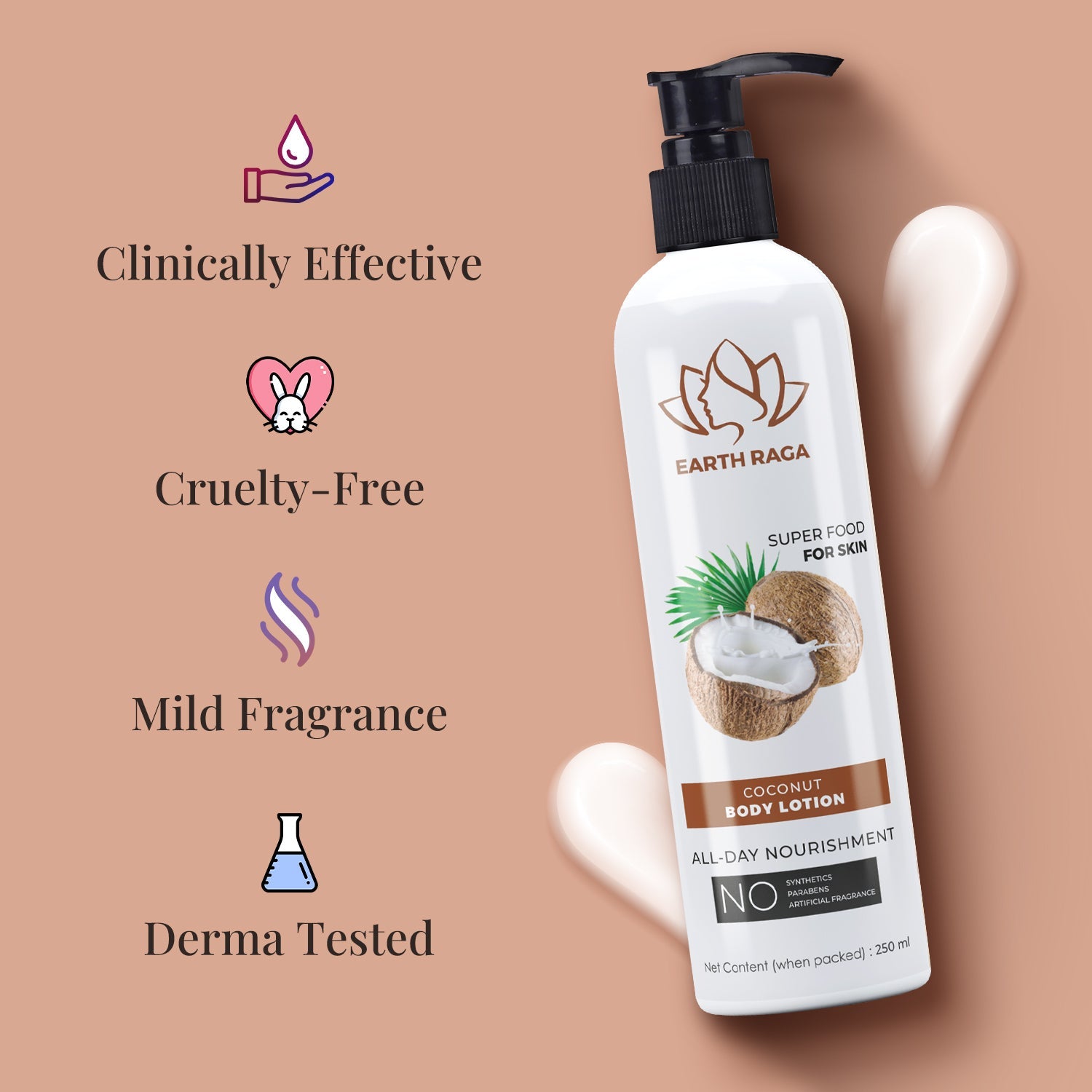 Coconut Body Lotion (250 ml) | Club Cane Body Lotion (250 ml) | Vanilla Body Lotion (250 ml) | Luscious Honey Lip Balm (4 gm) - Super Hot Limited Time Deal