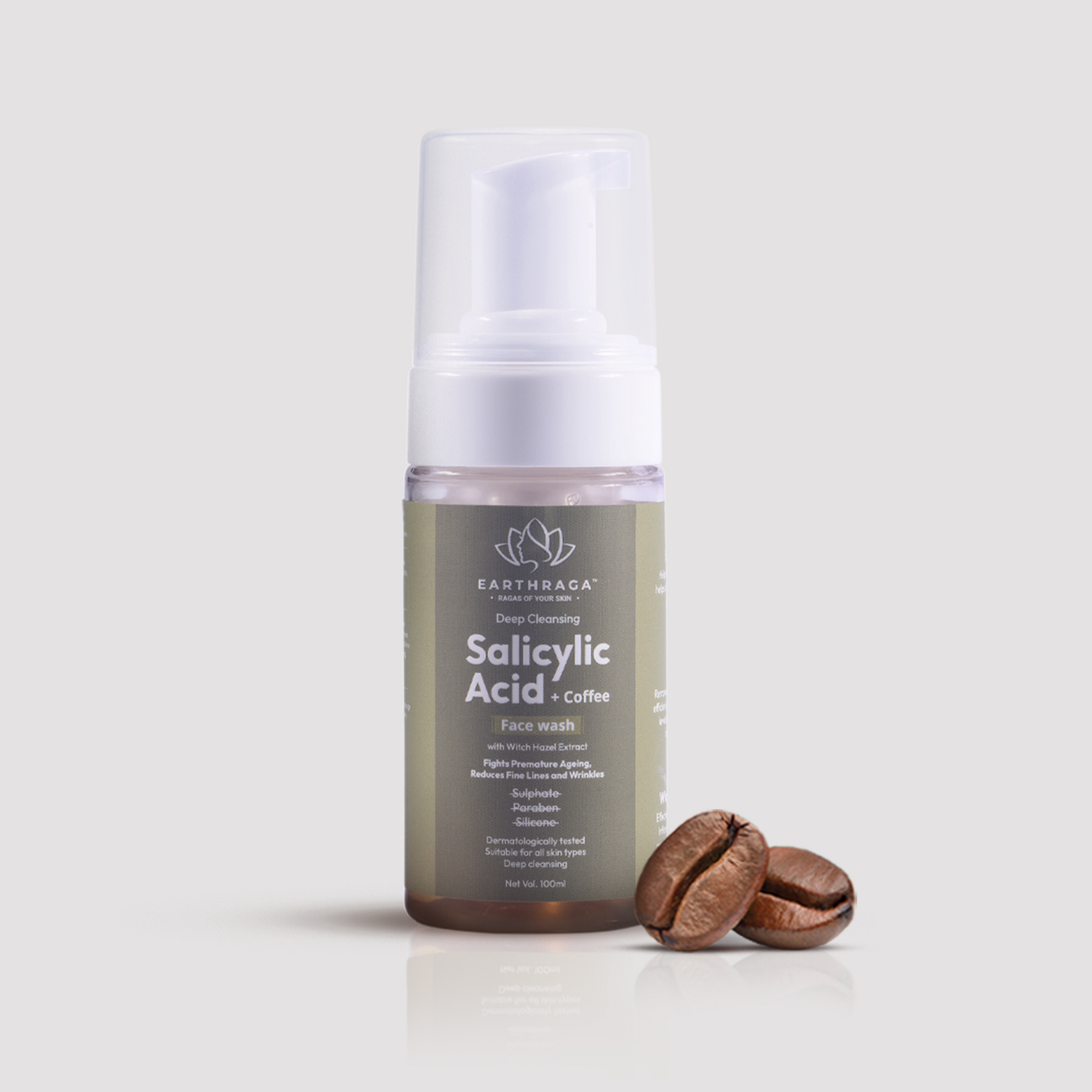 Deep Cleansing Salicylic Acid + Coffee Foaming Face Wash | Exfoliating Cleanser | Removes Blackheads | 100ml