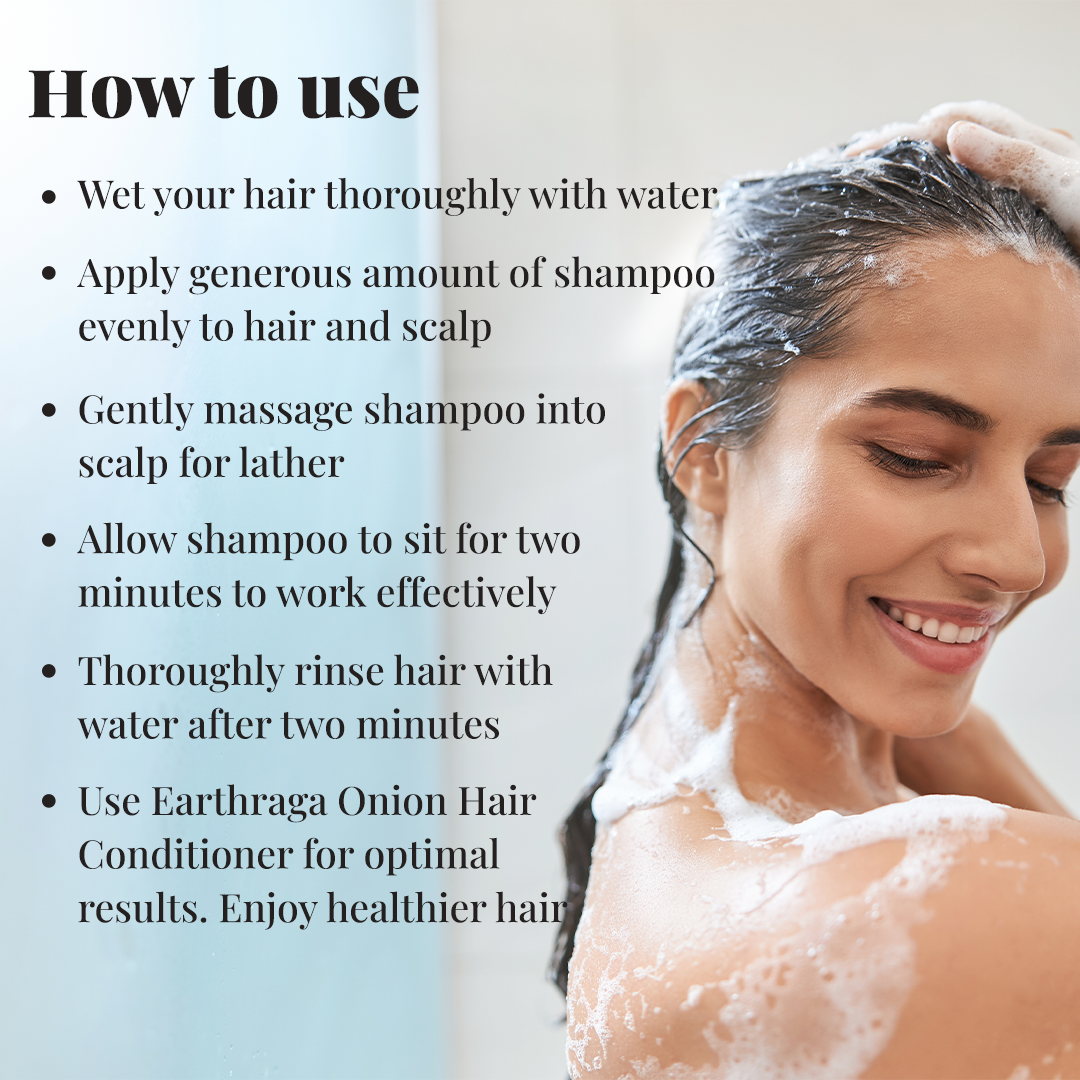 Onion Hair Cleansing Shampoo | Strengthens Hair Strands | Cleanses & Nourishes Hair Roots | Provides Silky & Shiny Hair | 300ml