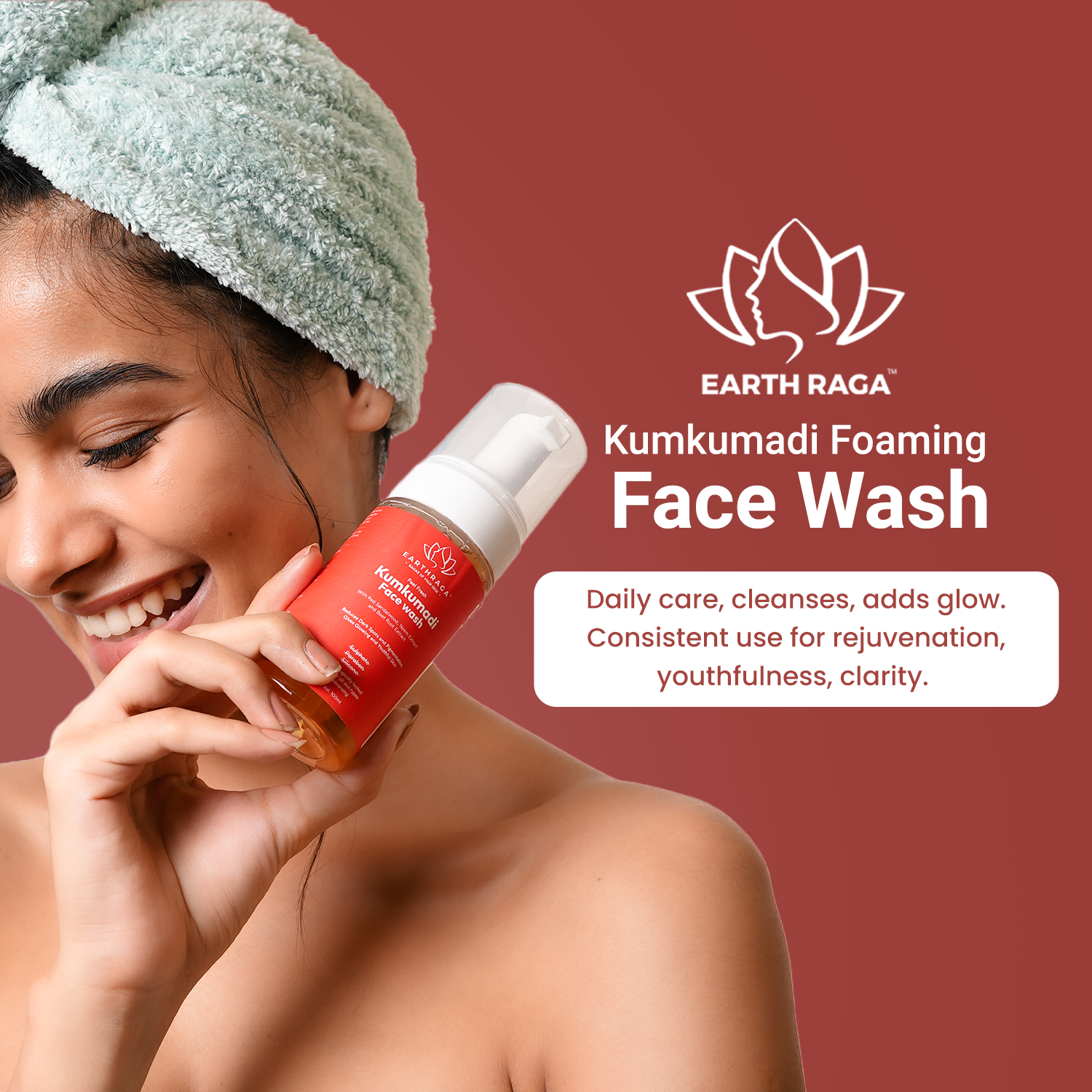 Feel Fresh Kumkumadi Foaming Face Wash | Hydrates & Moisturizes | Reduces Tan | Boosts Skin Radiance | 100ml