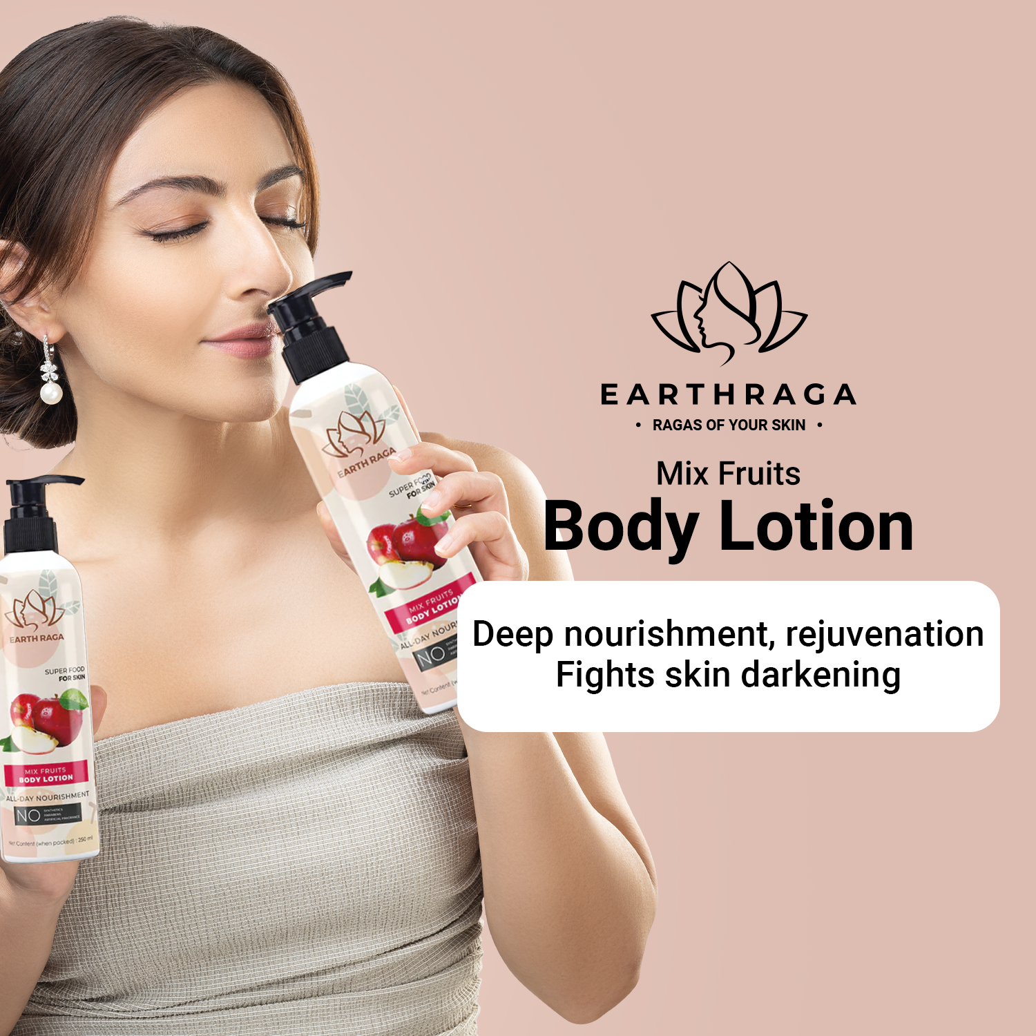 Mix Fruits Body Lotion | Deeply Nourishes & Rejuvenates Skin | Makes Skin Soft | Treats Hyperpigmentation | 250gms