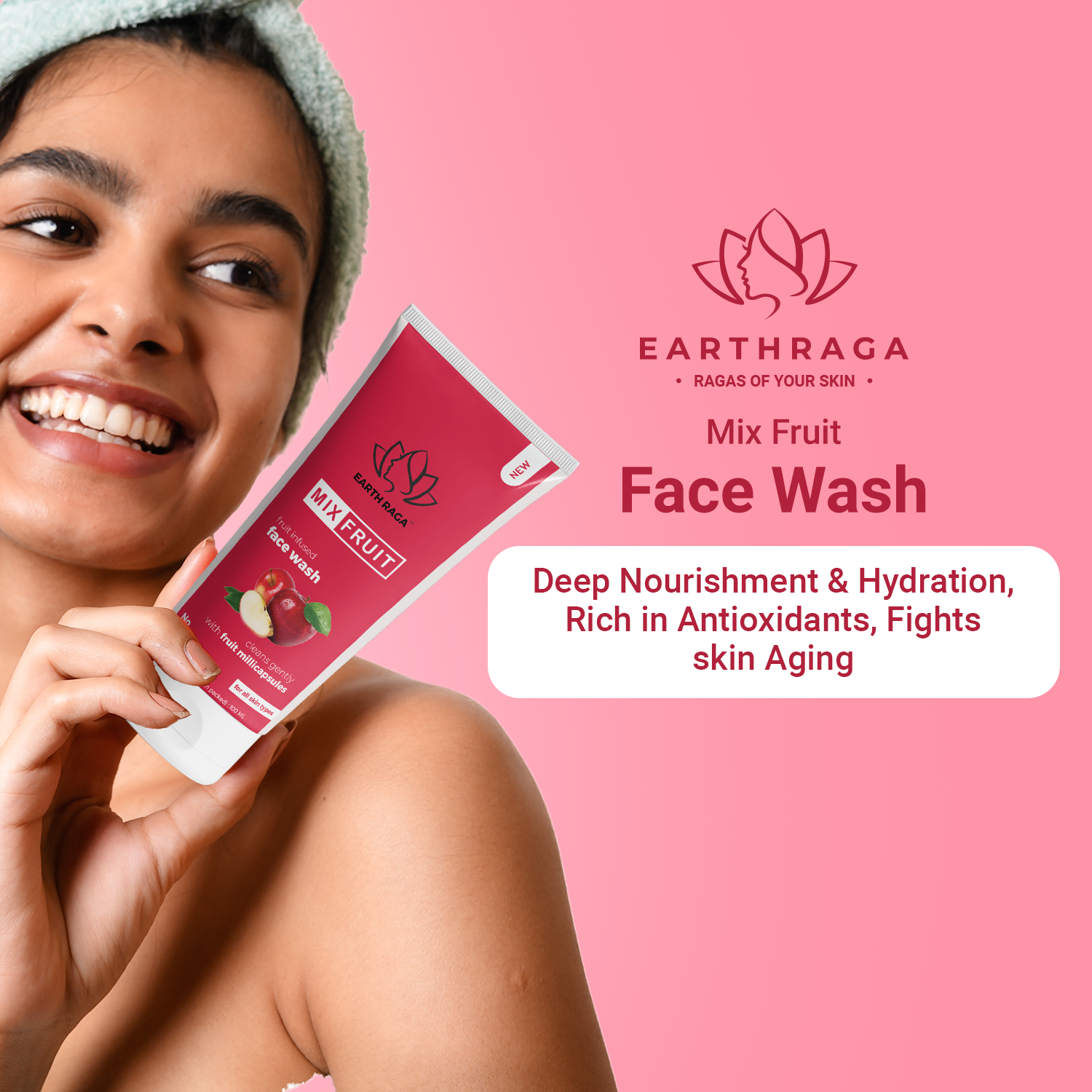 Mix Fruit Face Wash | Deep Nourishment & Hydration | Rich In Antioxidants | Fights Skin Ageing | 100ml
