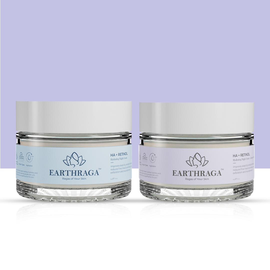 HA+Retinol Advanced Night Cream with Squalane & Vitamin E| HA+Retinol Night Cream with Niacinamide & Aquaxyl | 50.0 gm Combo Pack