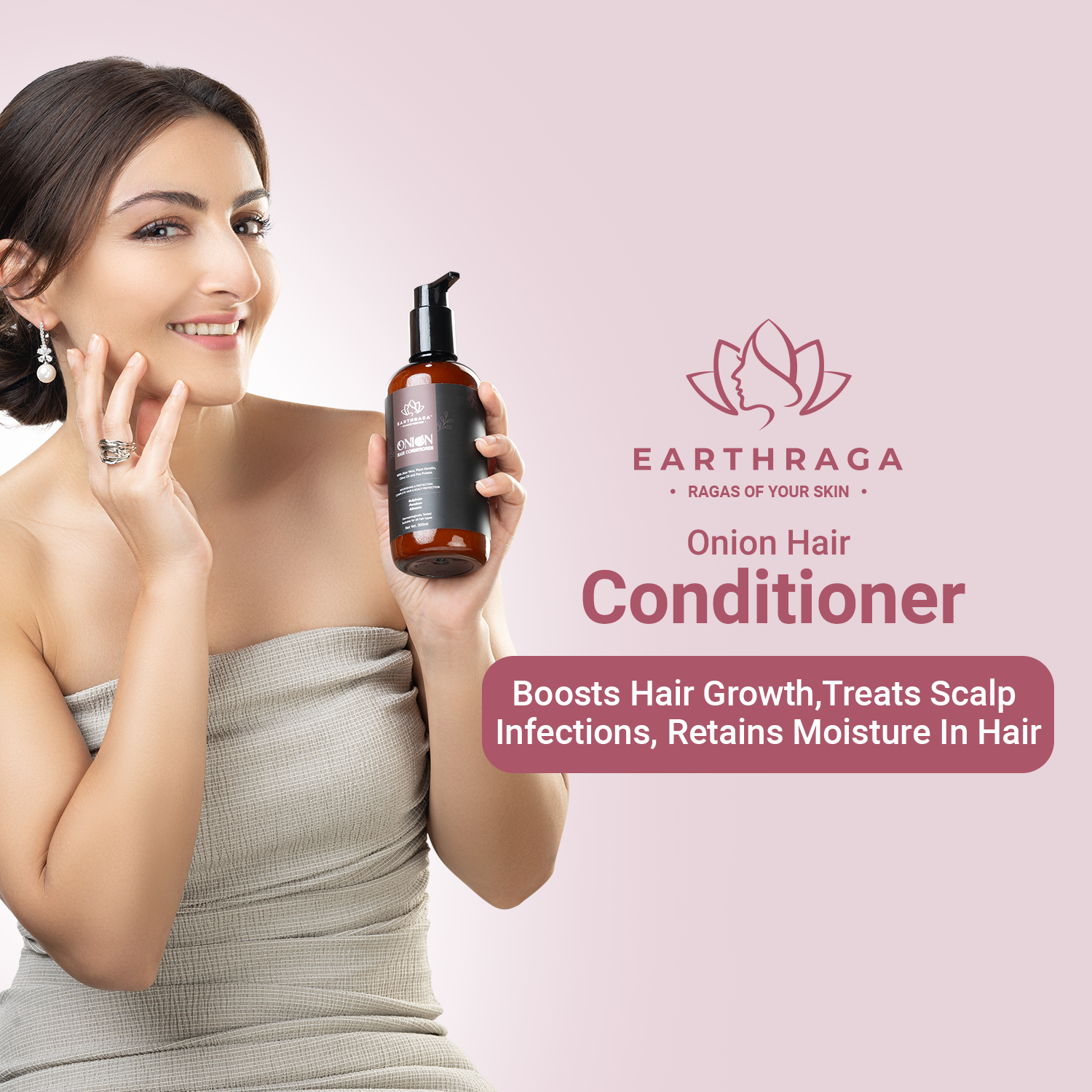 Onion Hair Conditioner | Boosts Hair Growth | Treats Scalp Infections | Retains Moisture In Hair | 300ml