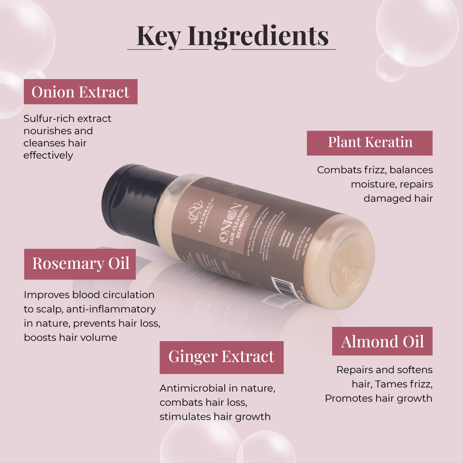 Bakuchiol Day Cream | Bakuchiol Night Cream l Onion Hair Cleansing Shampoo and Conditioner l 30ml