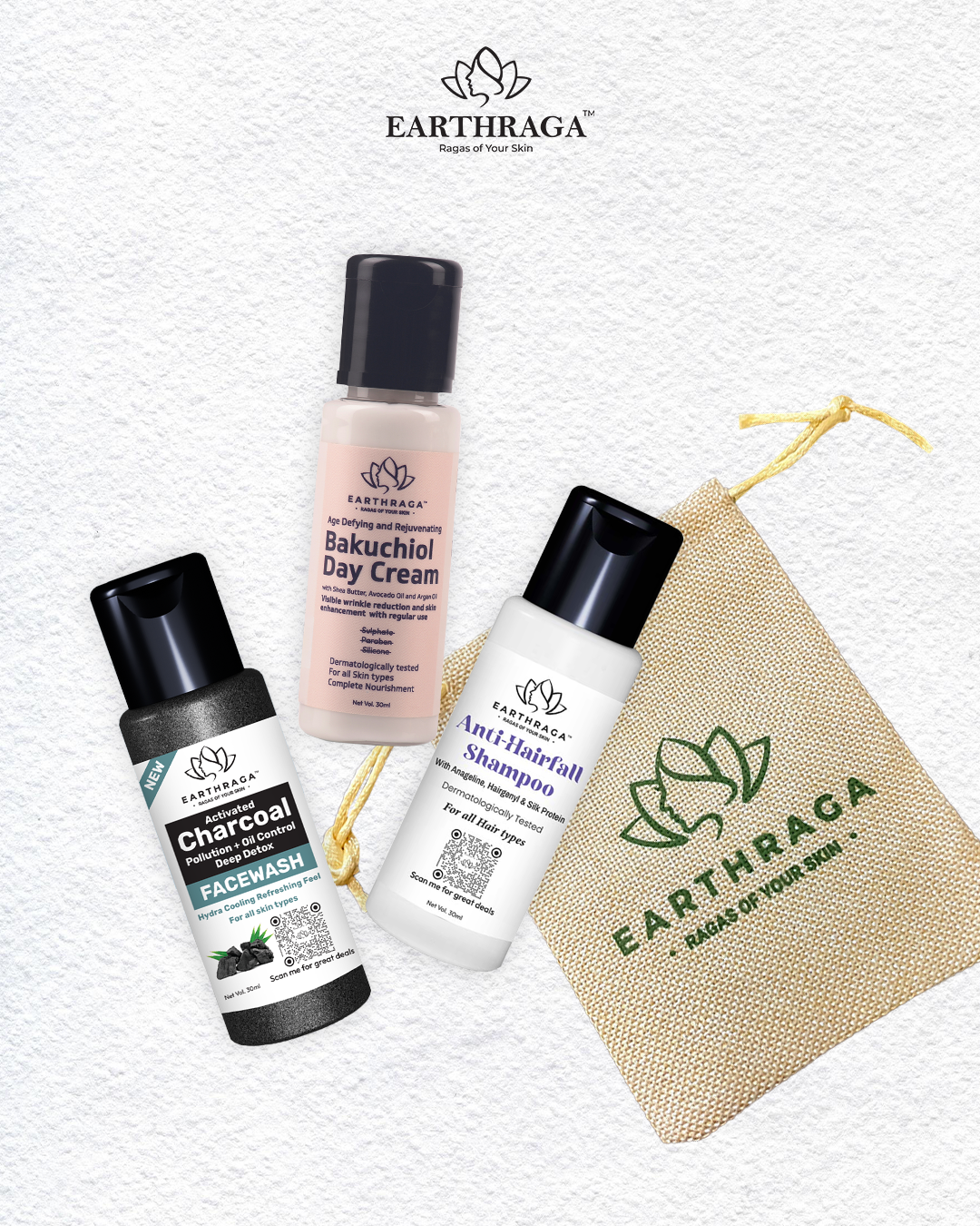 Travel Pack - Facewash, Shampoo and Moisturiser | 30 ml x 3