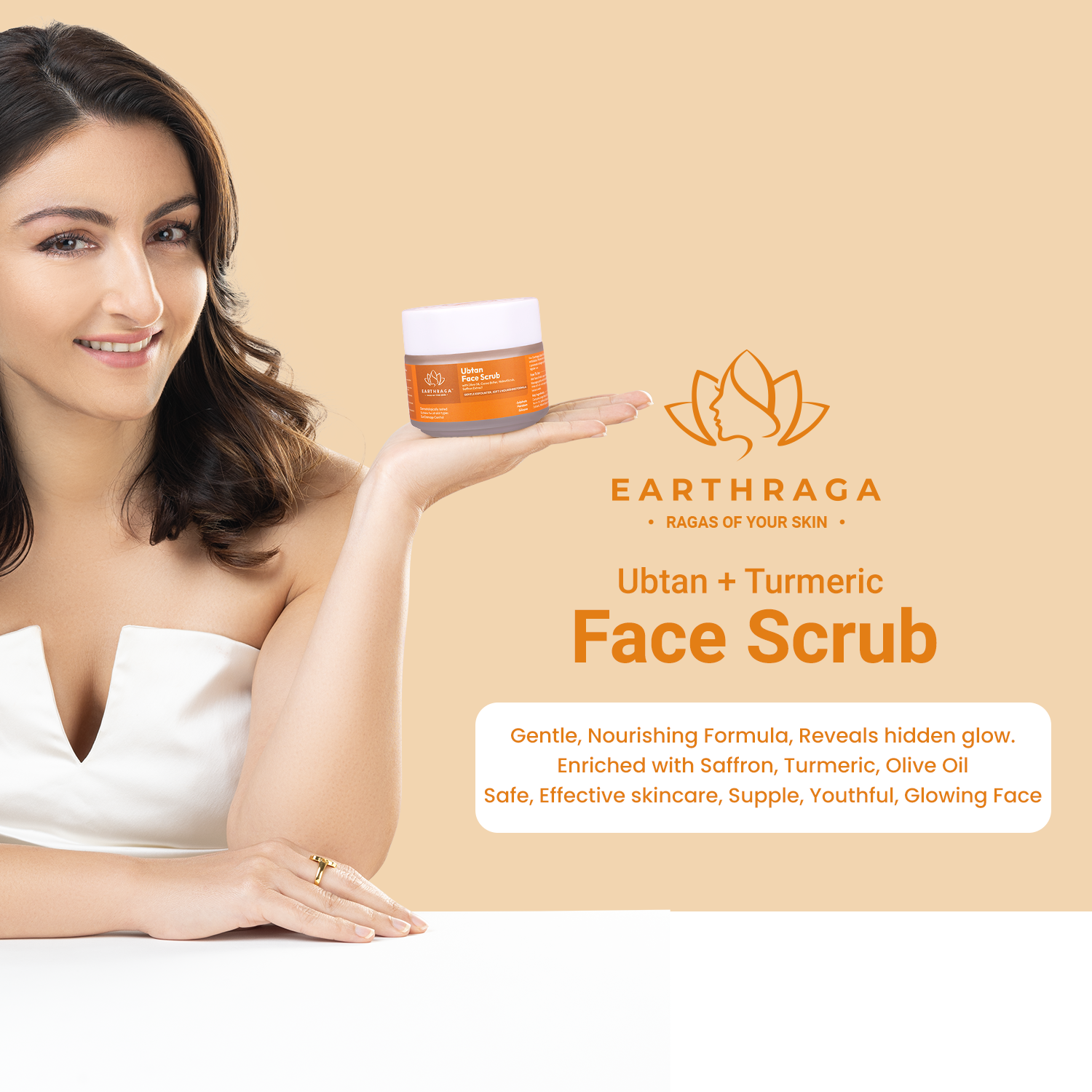 Ubtan + Turmeric Face Scrub | Removes Impurities & Blackheads | Treats Acne & Dark Spots | 100ml