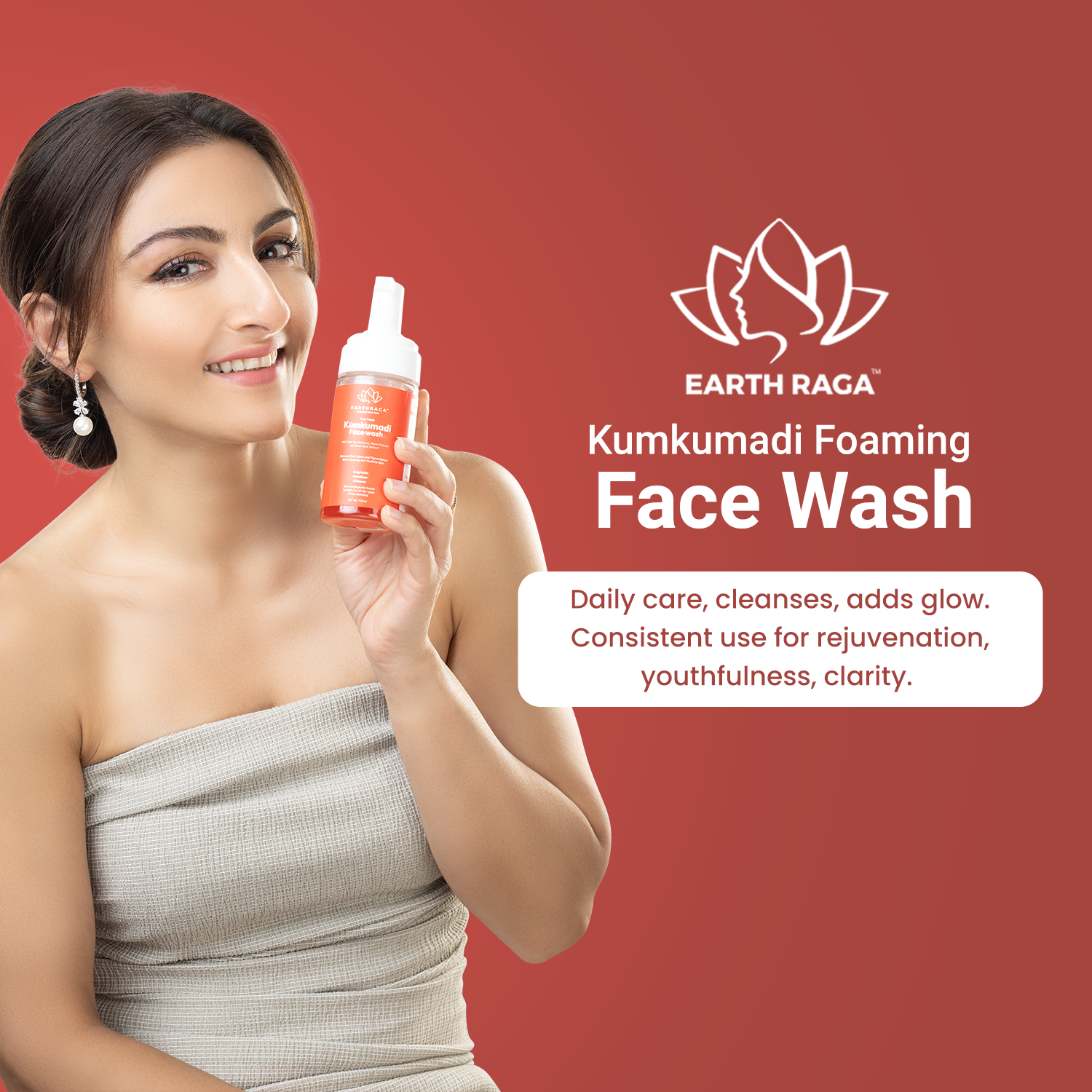 Feel Fresh Kumkumadi Foaming Face Wash | Hydrates & Moisturizes | Reduces Tan | Boosts Skin Radiance | 100ml
