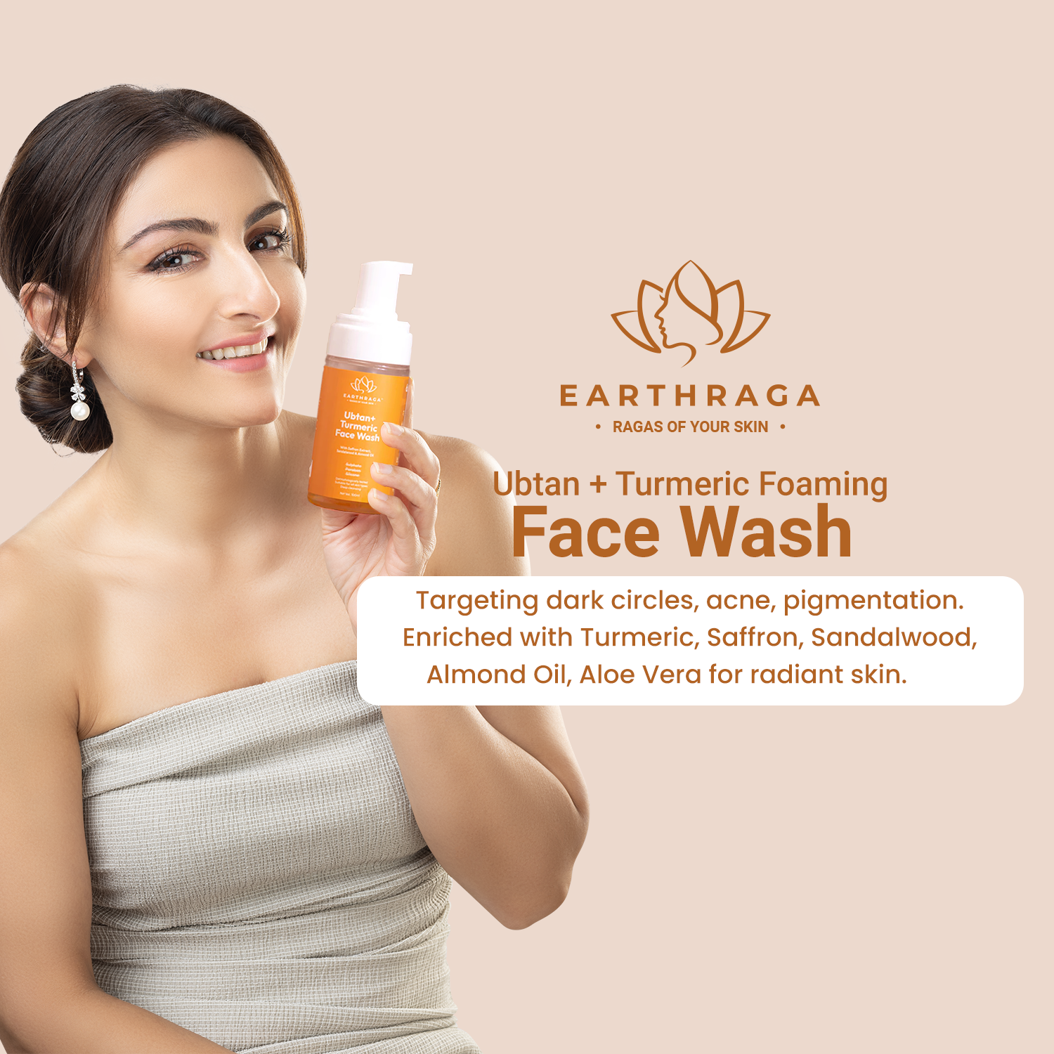 Buy Ubtan Face Wash With The Goodness Of Turmeric Earthraga