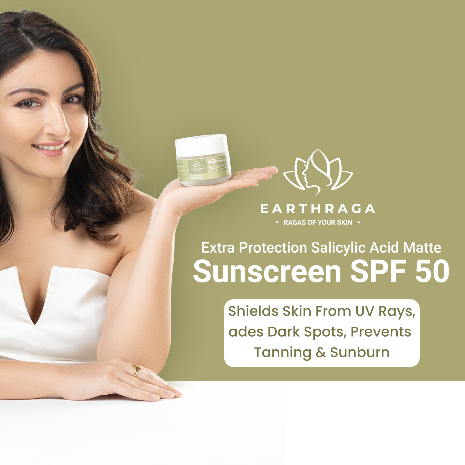 Buy Salicylic Acid Matte Sunscreen with SPF 50 Online Earthraga