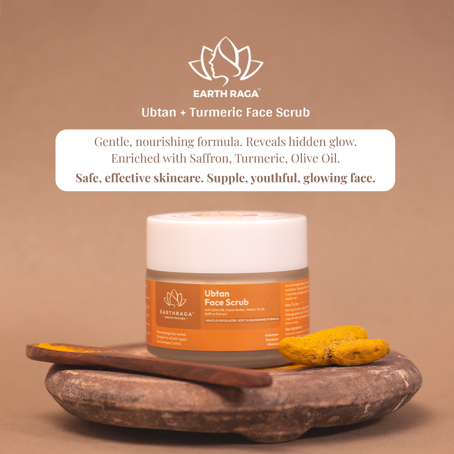 Ubtan + Turmeric Face Scrub | Removes Impurities & Blackheads | Treats Acne & Dark Spots | 100ml