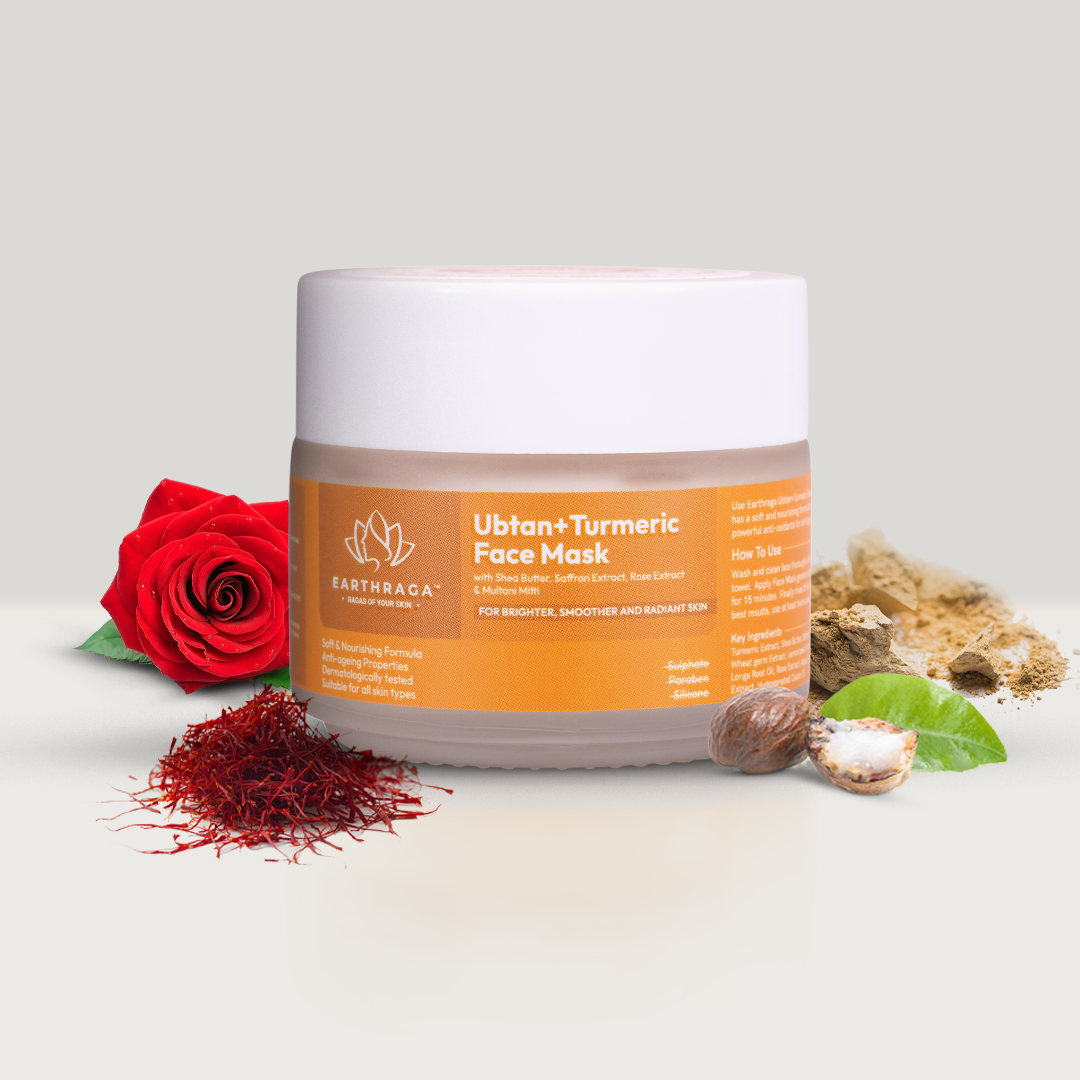 Ubtan + Turmeric Face Mask | Deep Cleansing With Mild Exfoliation | Makes Skin Soft And Bright | 100gm