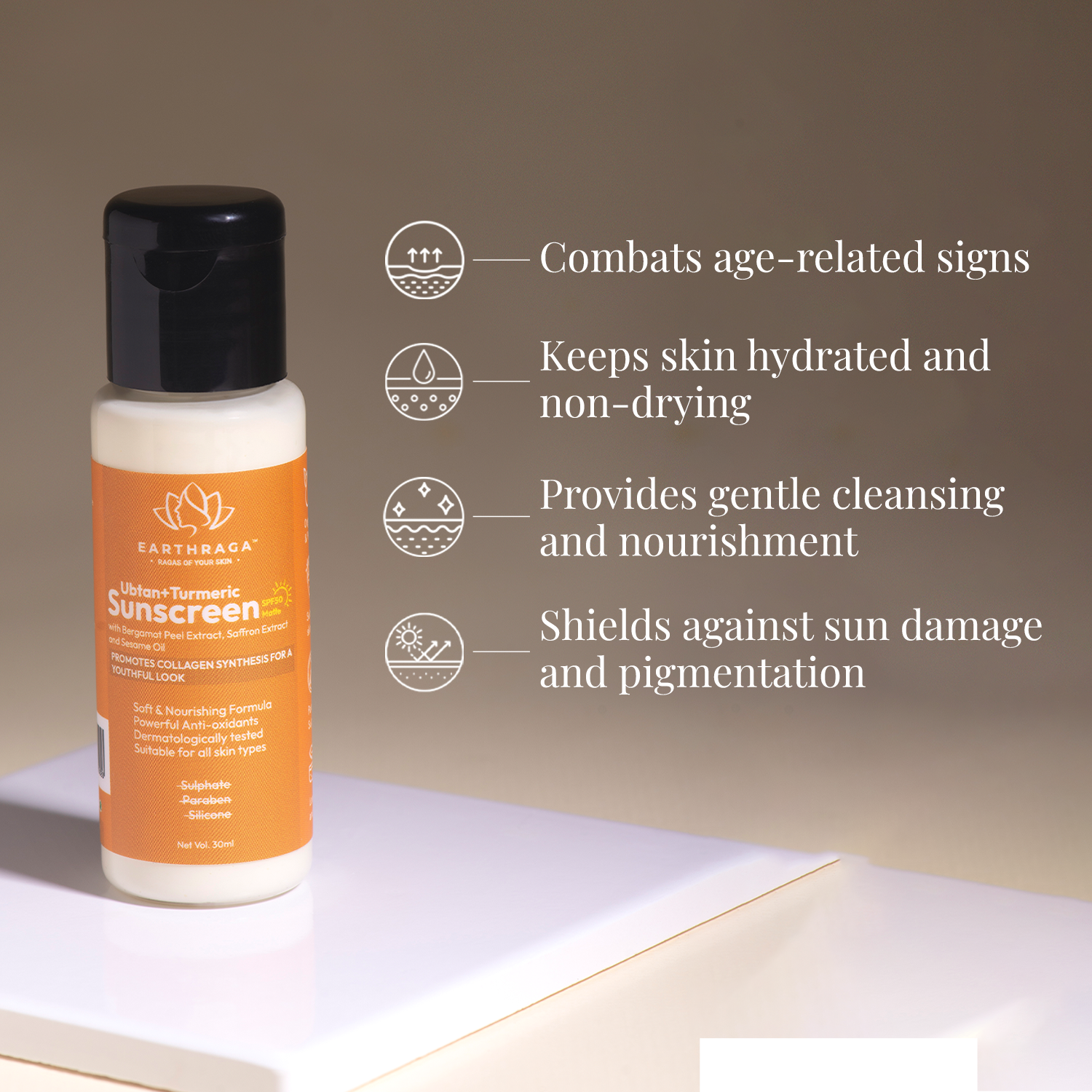 Ubtan + Turmeric Sunscreen SPF50 Matte 30ml - minis