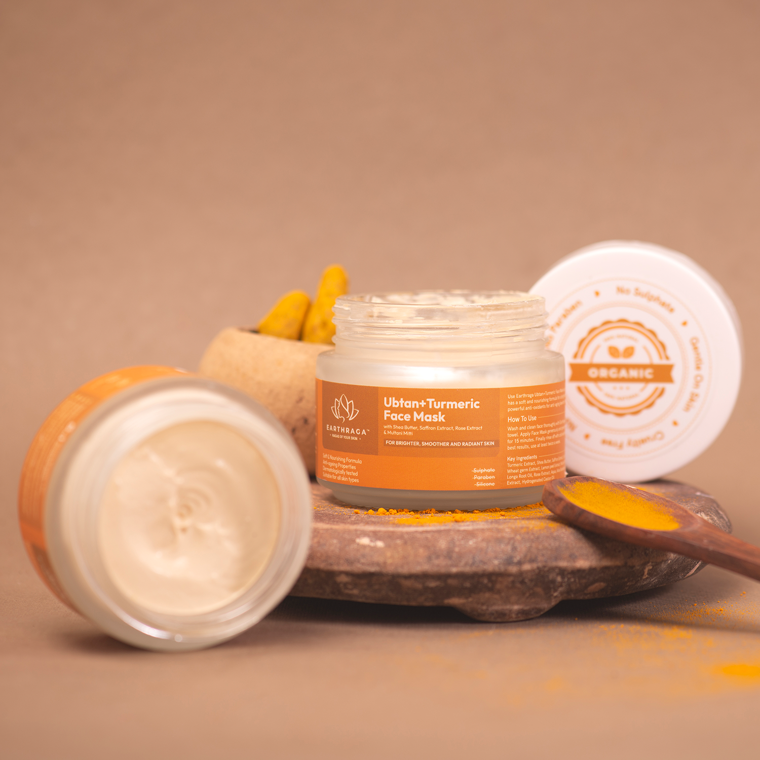 Ubtan + Turmeric Face Mask | Deep Cleansing With Mild Exfoliation | Makes Skin Soft And Bright | 100gm