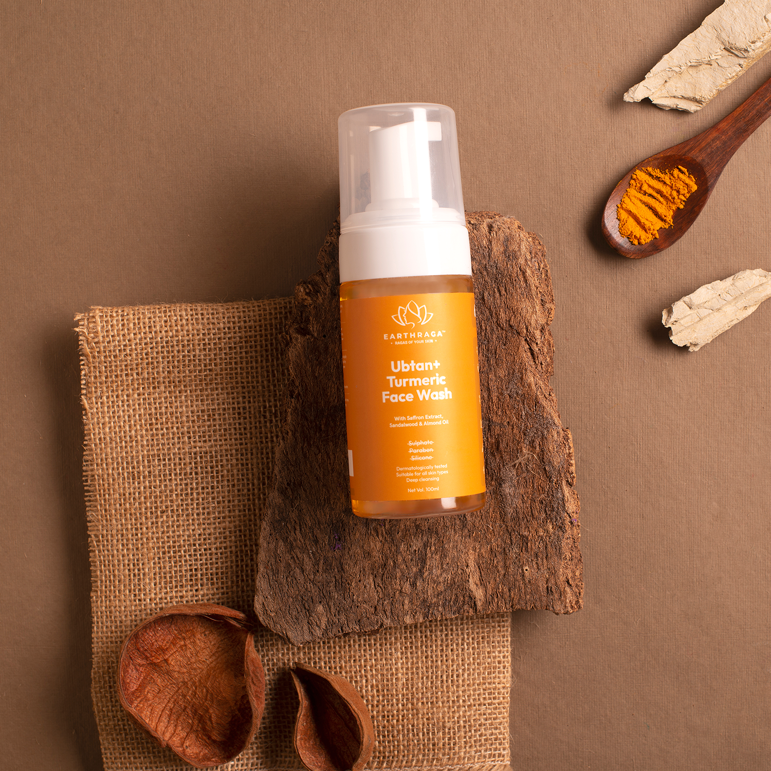 Ubtan + Turmeric Foaming Face Wash | Deep Cleansing & Skin Brightening | Treats Blemishes & Pigmentation | 100ml