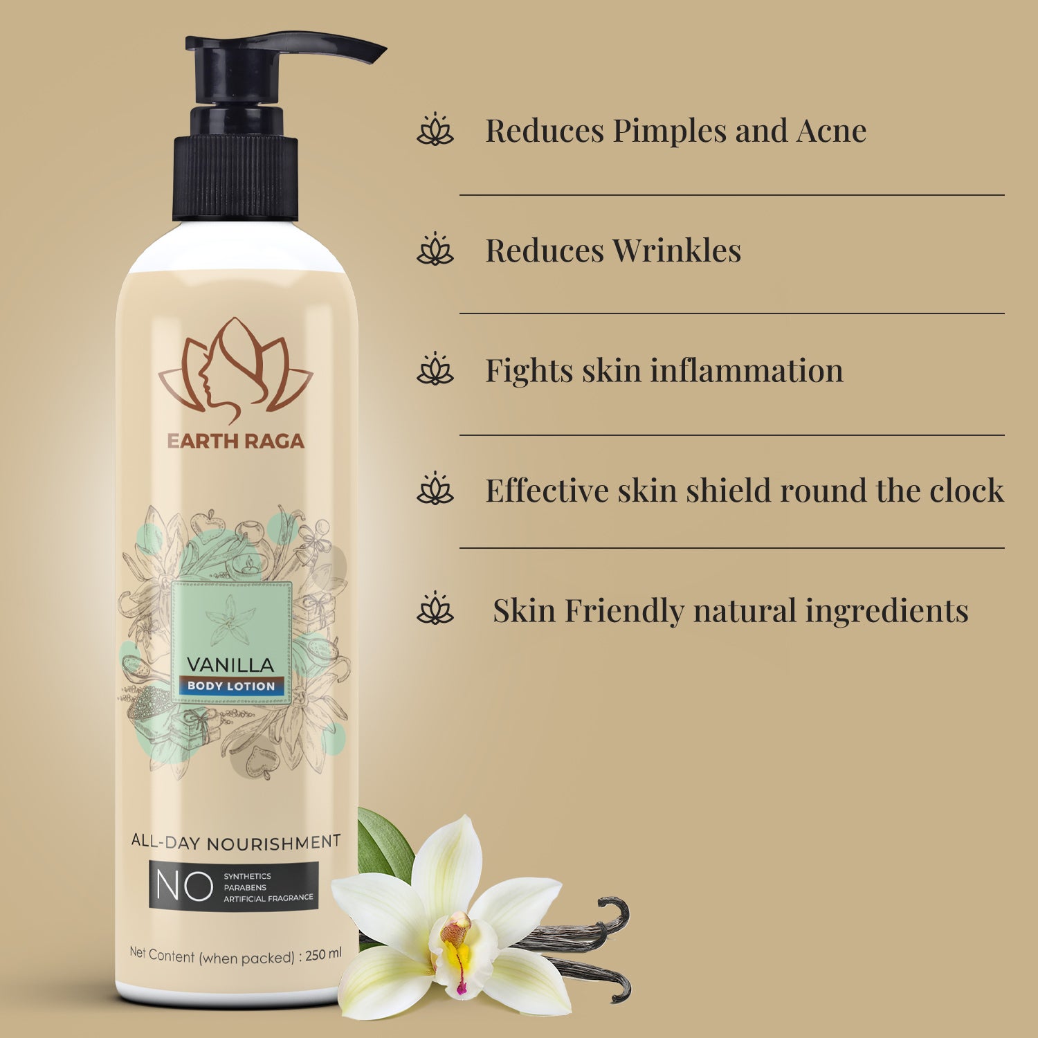 Coconut Body Lotion (250 ml) | Club Cane Body Lotion (250 ml) | Vanilla Body Lotion (250 ml) | Luscious Honey Lip Balm (4 gm) - Super Hot Limited Time Deal
