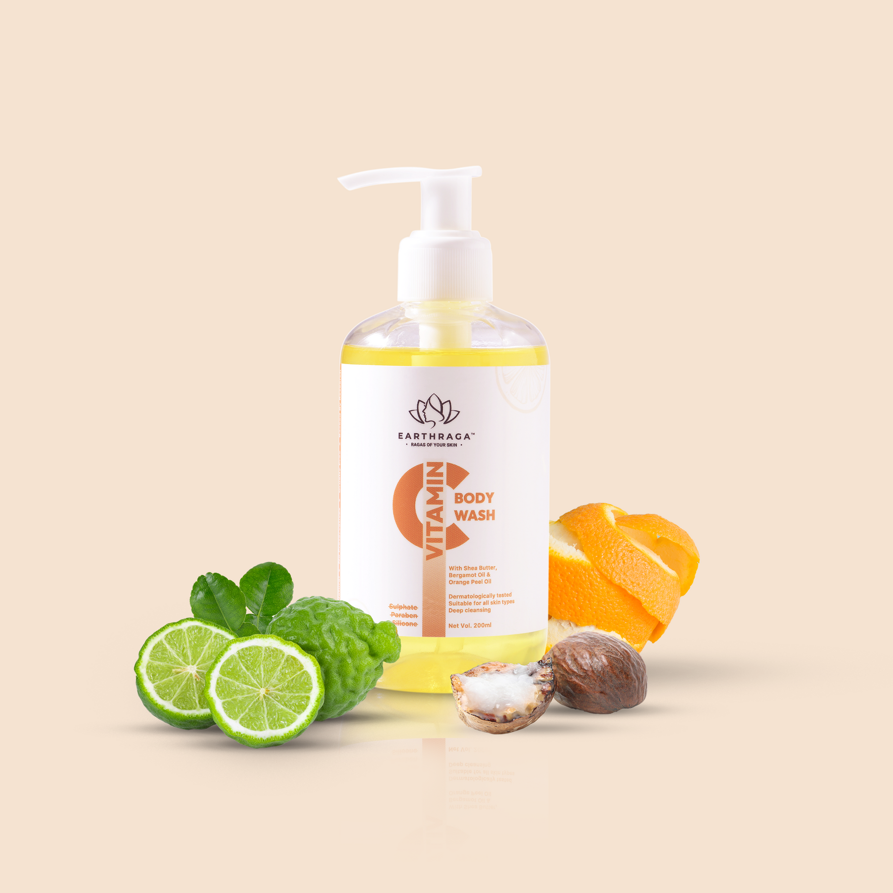 Vitamin C Body Wash | Clears Clogged Pores Effectively | Makes Skin Tight & Firm | Promotes Even Skin-Tone | 200ml