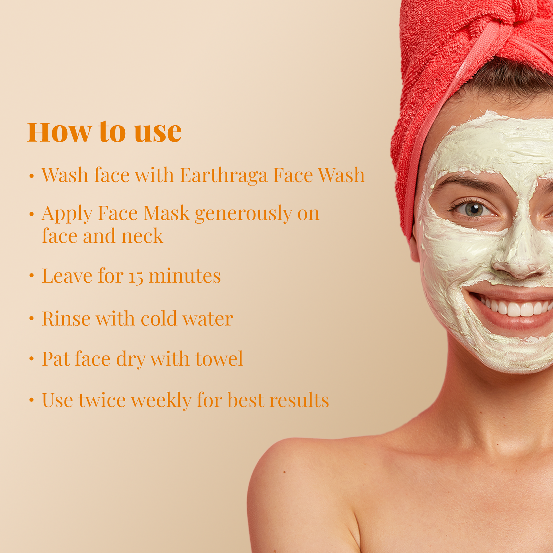 Vitamin C Face Mask | Imparts Radiant Glow | Antimicrobial & Detoxyfying | Absorbs Excess Oil | Minimizes Pores | 100gm