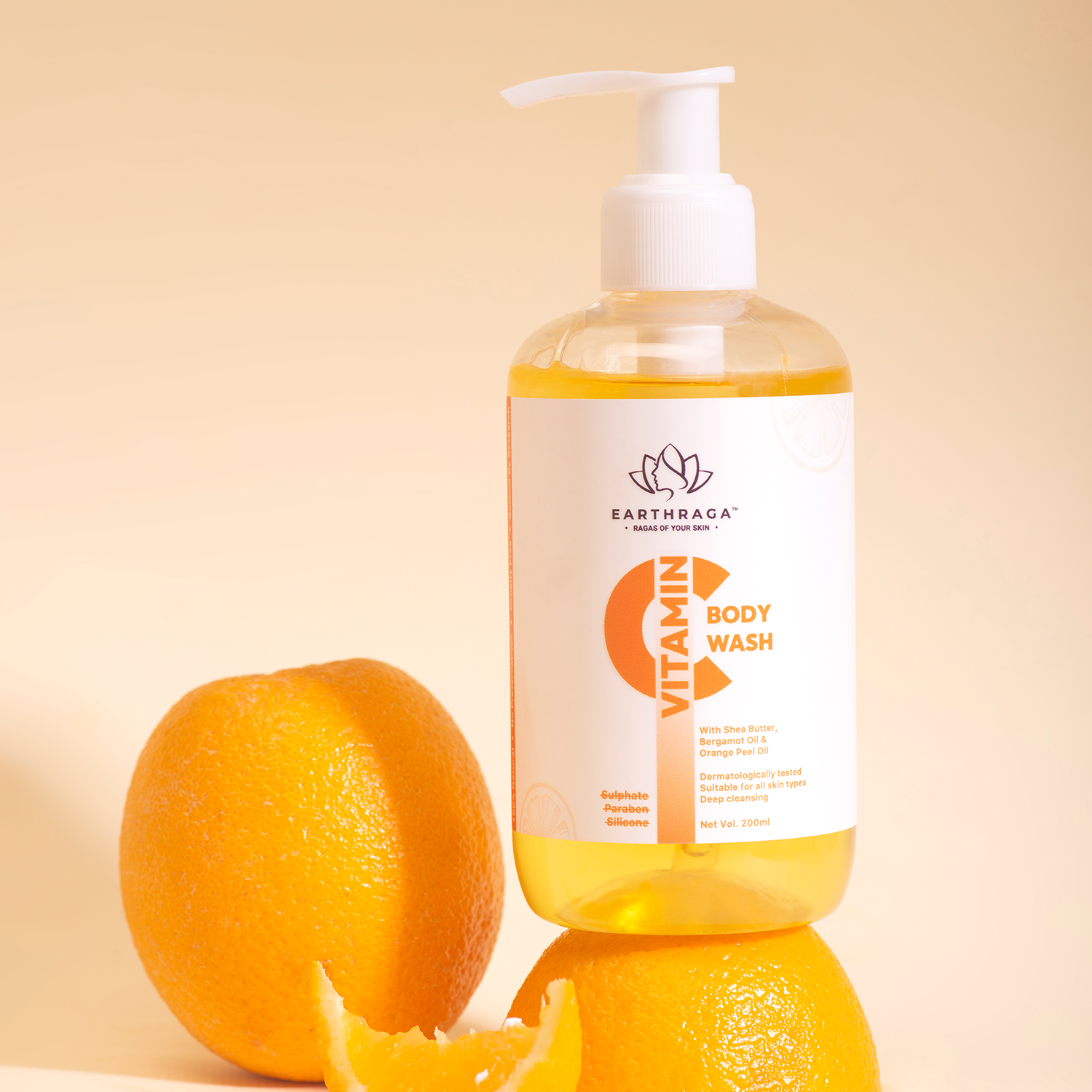 Vitamin C Body Wash | Clears Clogged Pores Effectively | Makes Skin Tight & Firm | Promotes Even Skin-Tone | 200ml