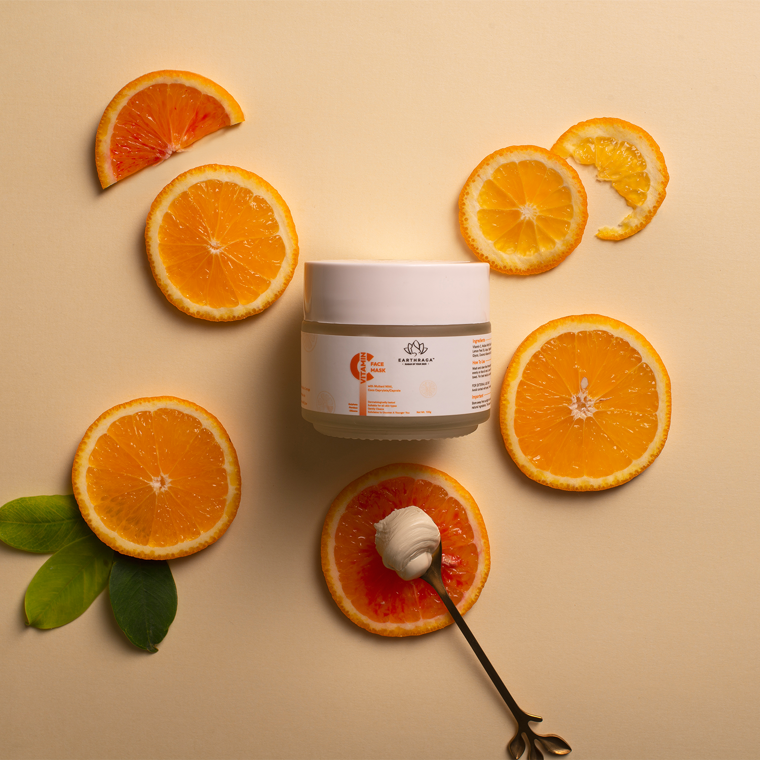 Vitamin C Face Mask | Imparts Radiant Glow | Antimicrobial & Detoxyfying | Absorbs Excess Oil | Minimizes Pores | 100gm