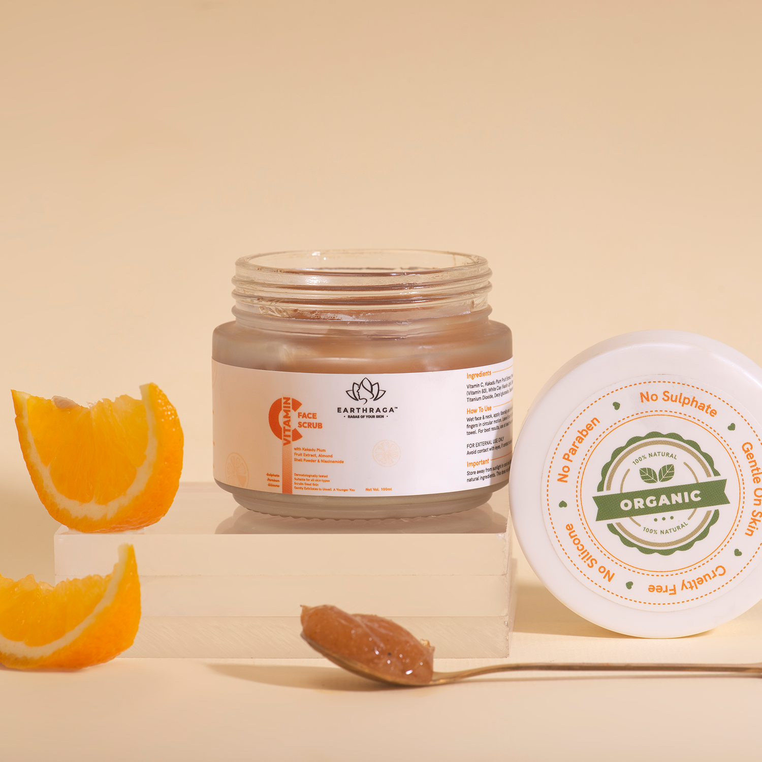 Vitamin C Face Scrub | Unclogs Pores | Reduces Hyperpigmentation | Brightens Skin Tone | 100ml