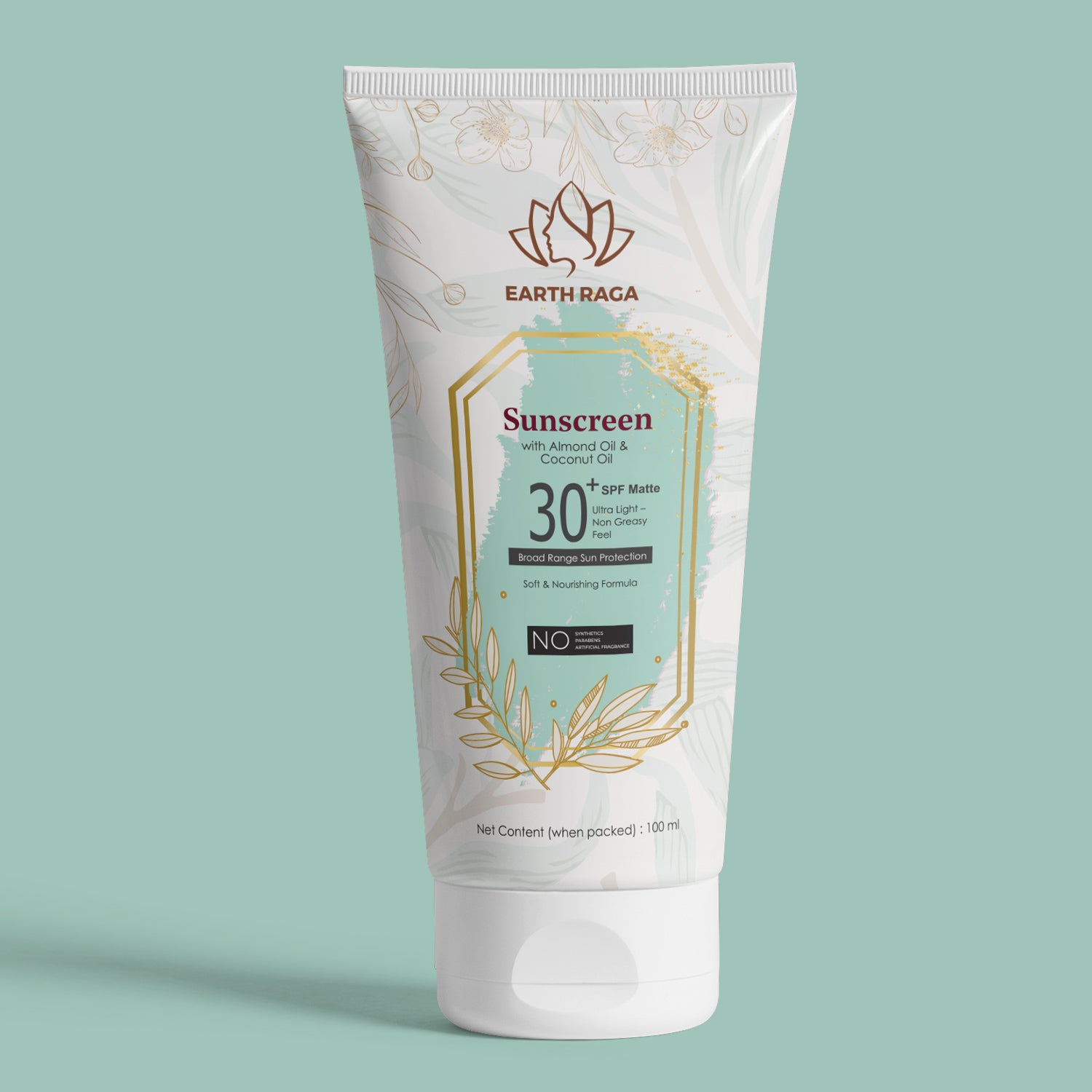 Almond & Coconut Oil Sunscreen |Repairs Sun Damage | Improves Skin Tone | Makes Skin Firm & Tight |30+ SPF Matte | 100gms